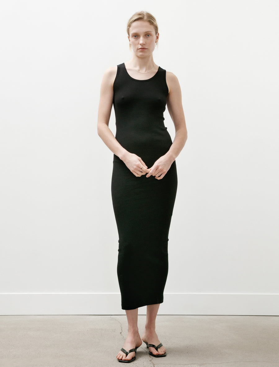 Comoli Ribbed Dress Black – Neighbour