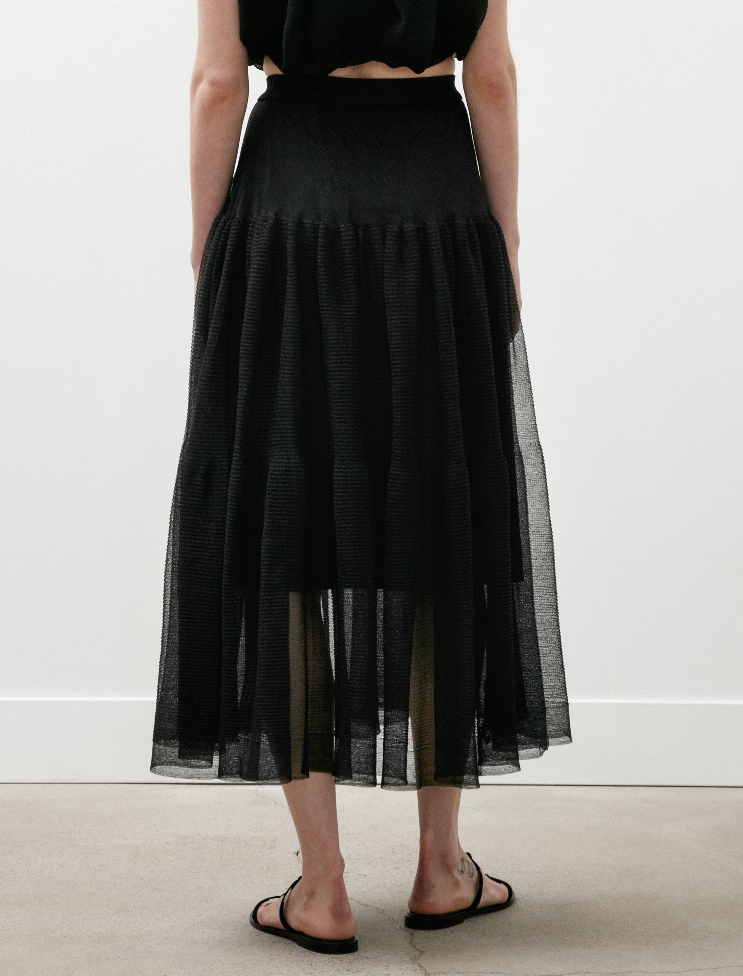 CFCL Cascades Lucent Skirt Black