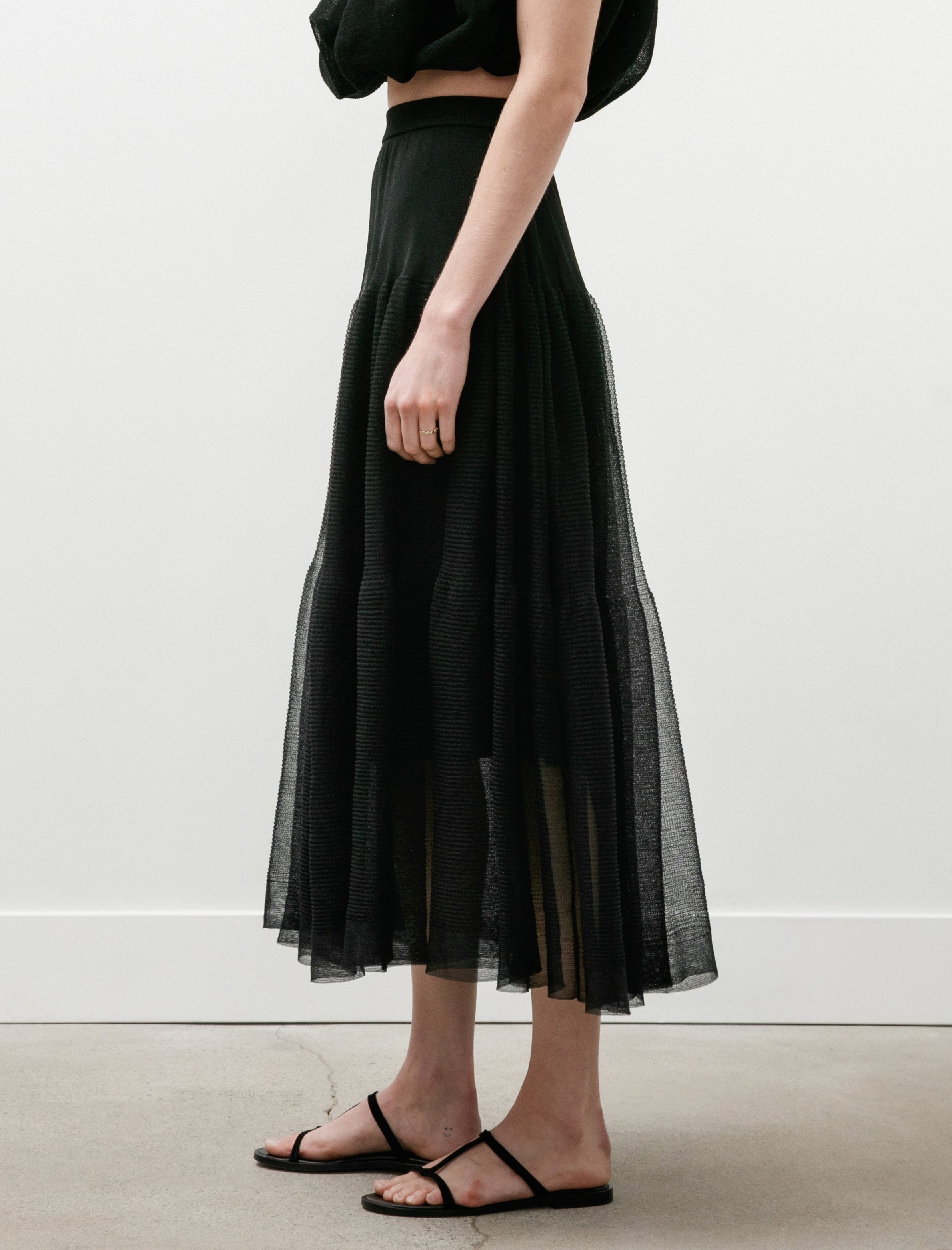 CFCL Cascades Lucent Skirt Black