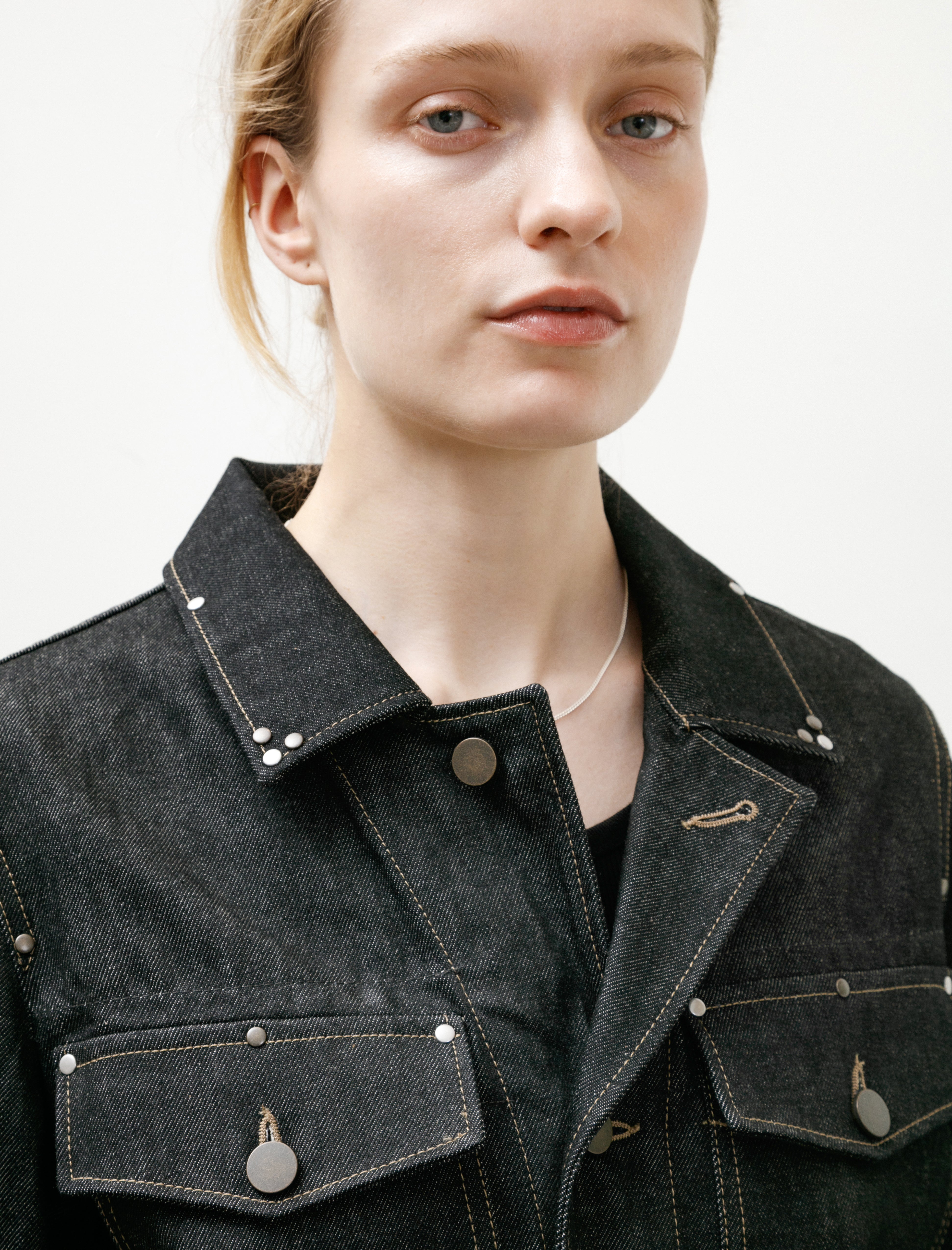 Lemaire Cropped Blouson With Studs Slate