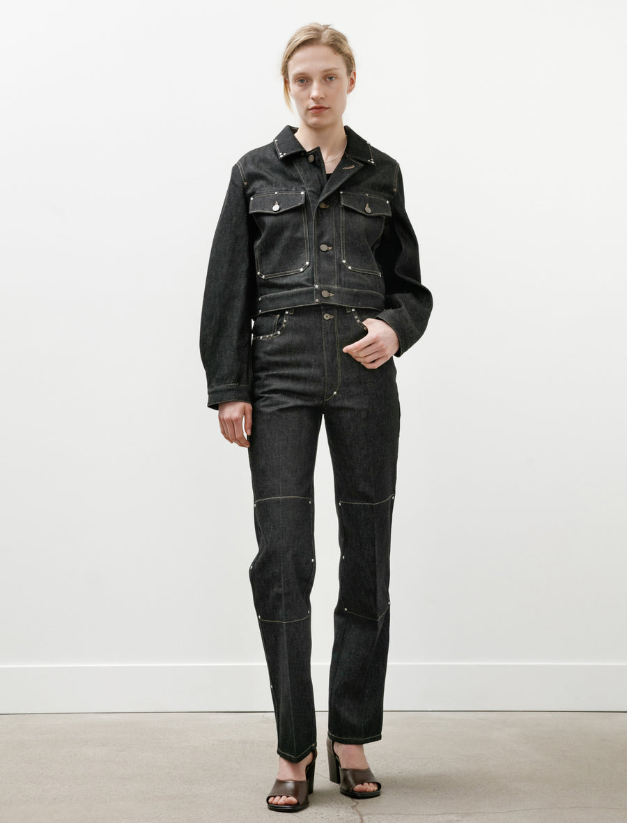 High Waisted Straight Pants Slate - Image 1