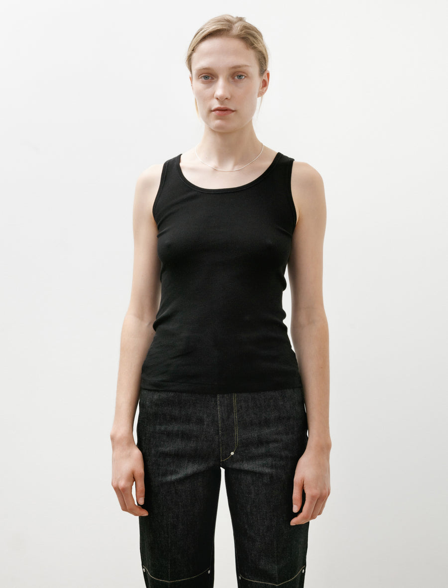 Ribbed Tank Top Black - Image 1