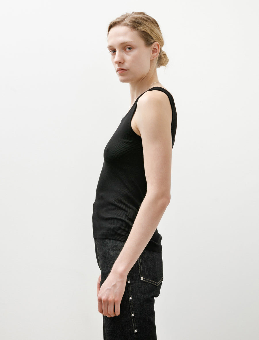 Ribbed Tank Top Black - Image 3