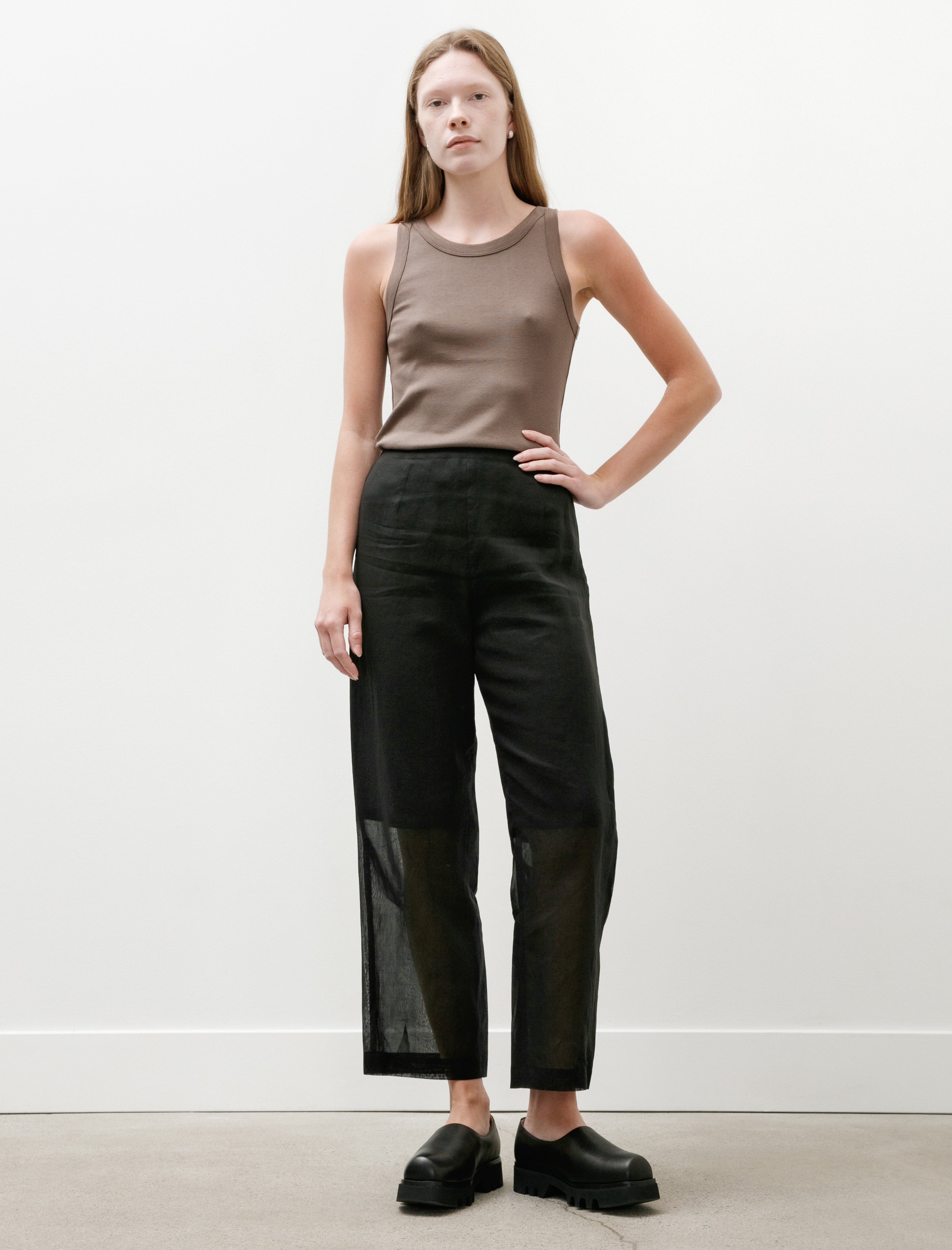 Ernie Palo Sheer Easy Pants Black