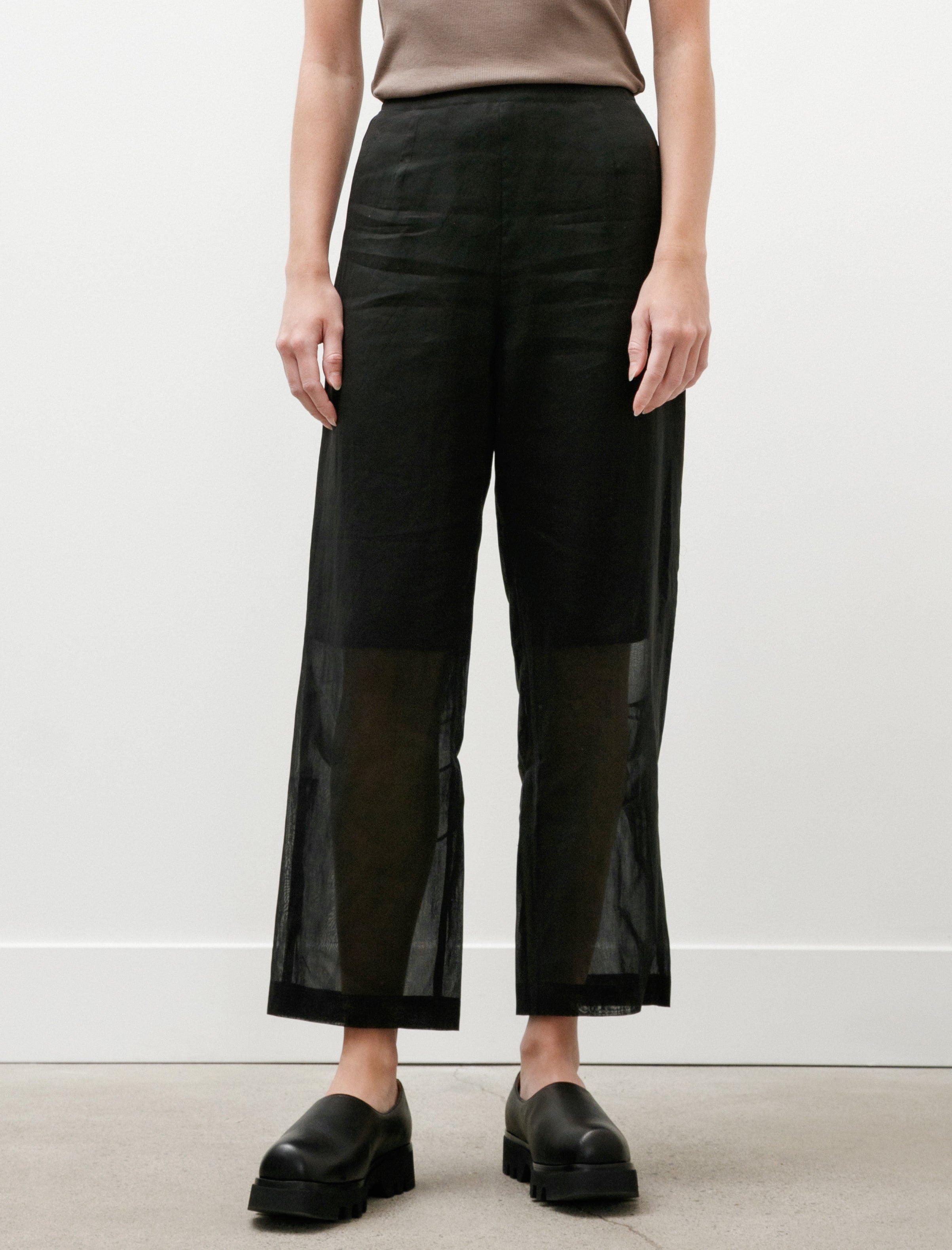 Ernie Palo Sheer Easy Pants Black