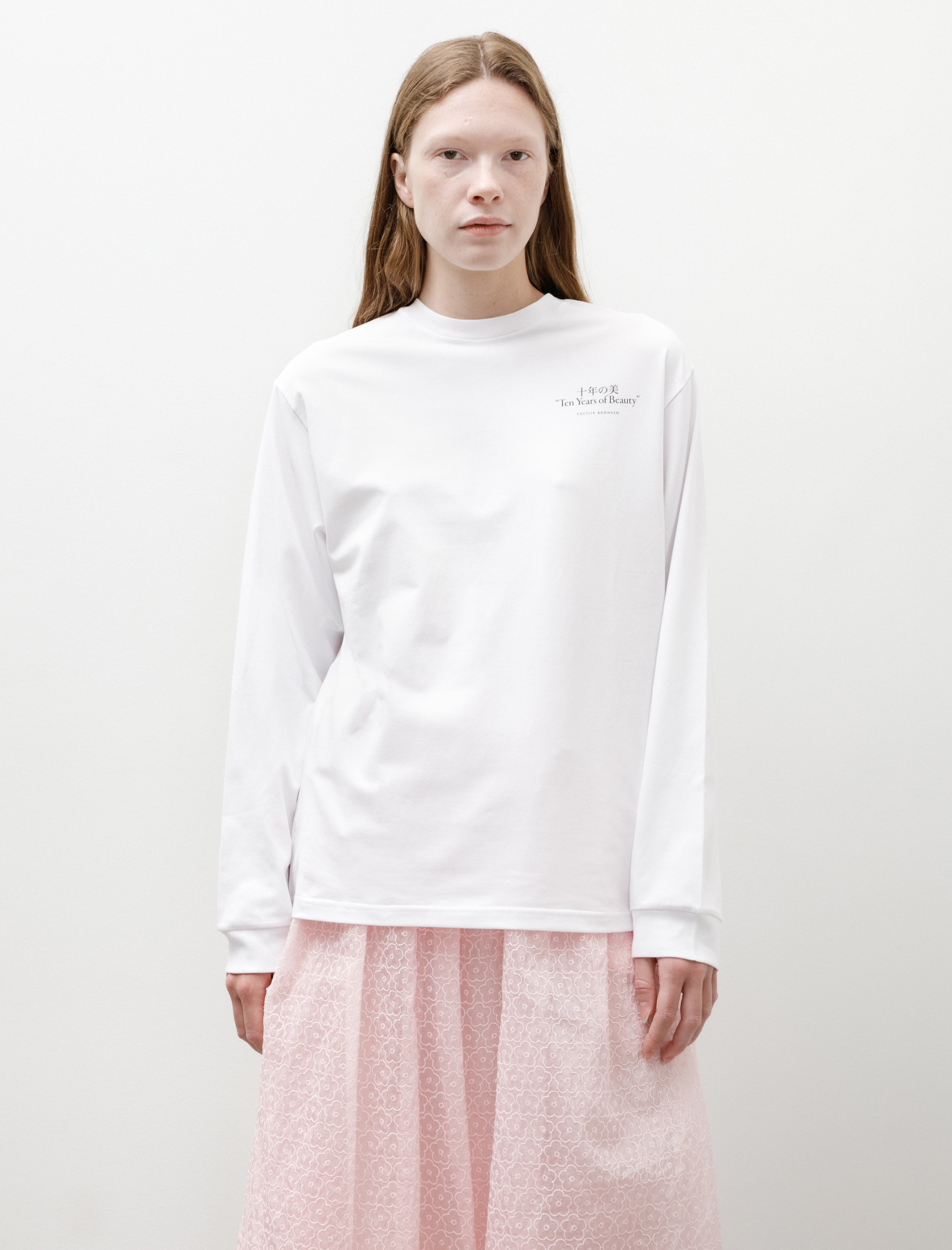 Cecilie Bahnsen Lily T-Shirt Red/White