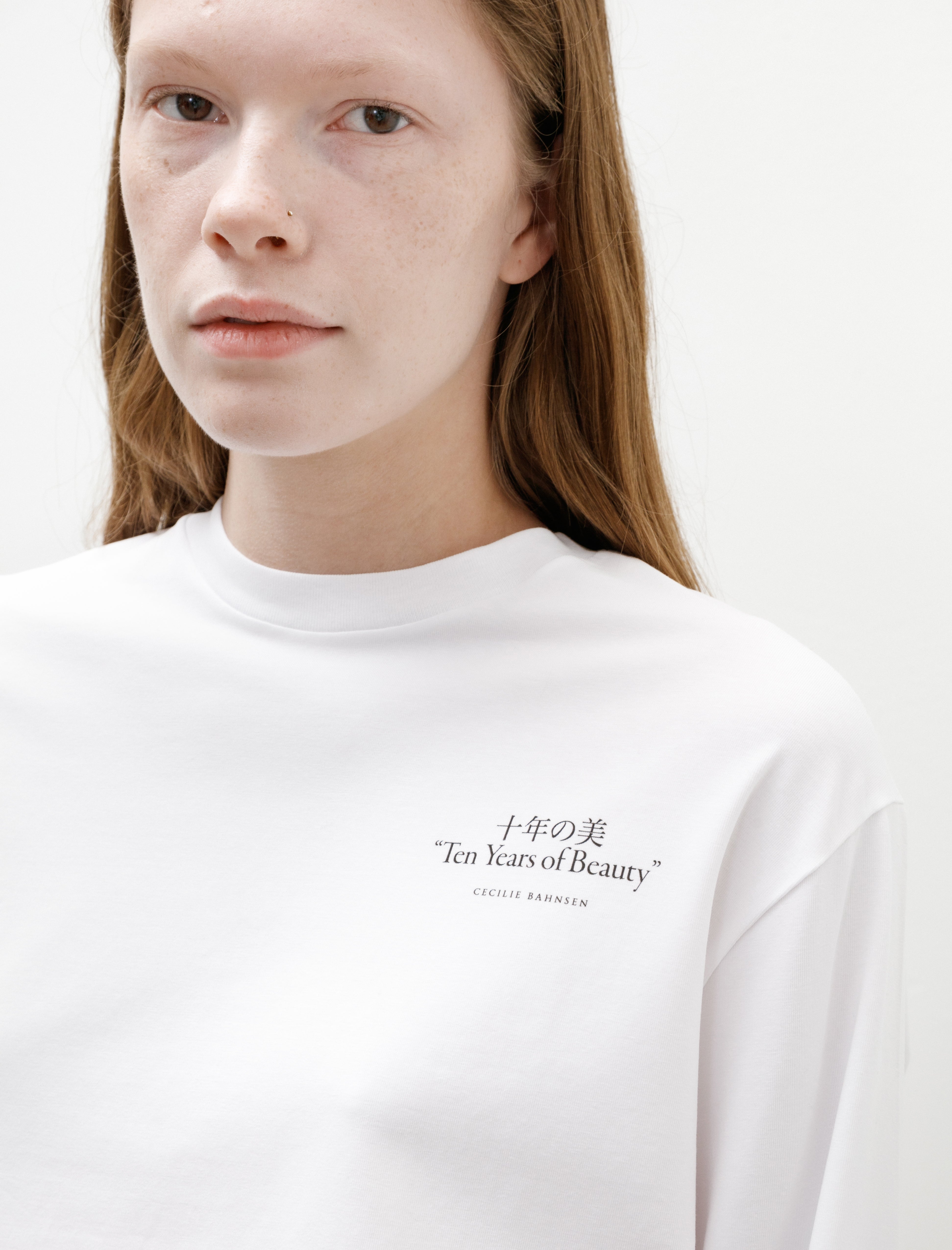 Cecilie Bahnsen Lily T-Shirt Red/White