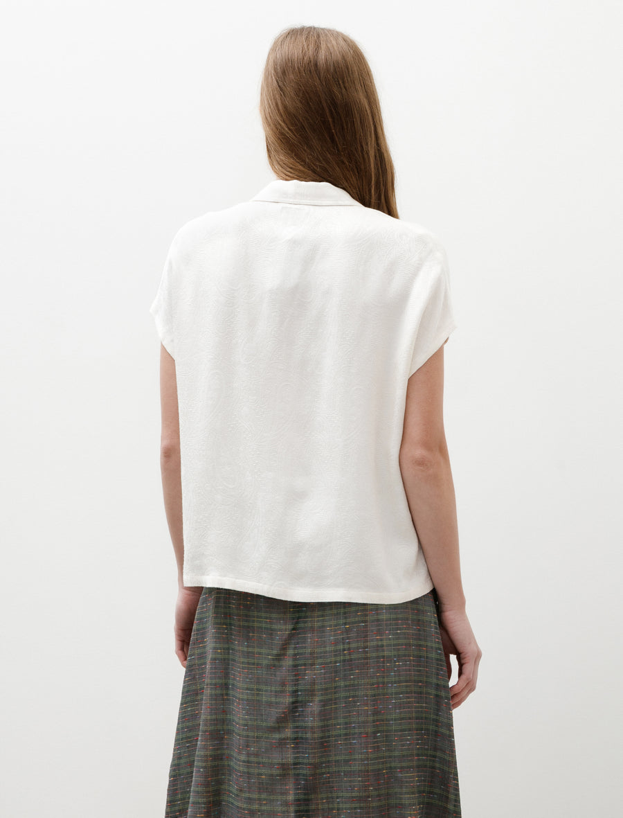 French Sleeve Blouse Paisley Jacquard - Image 2