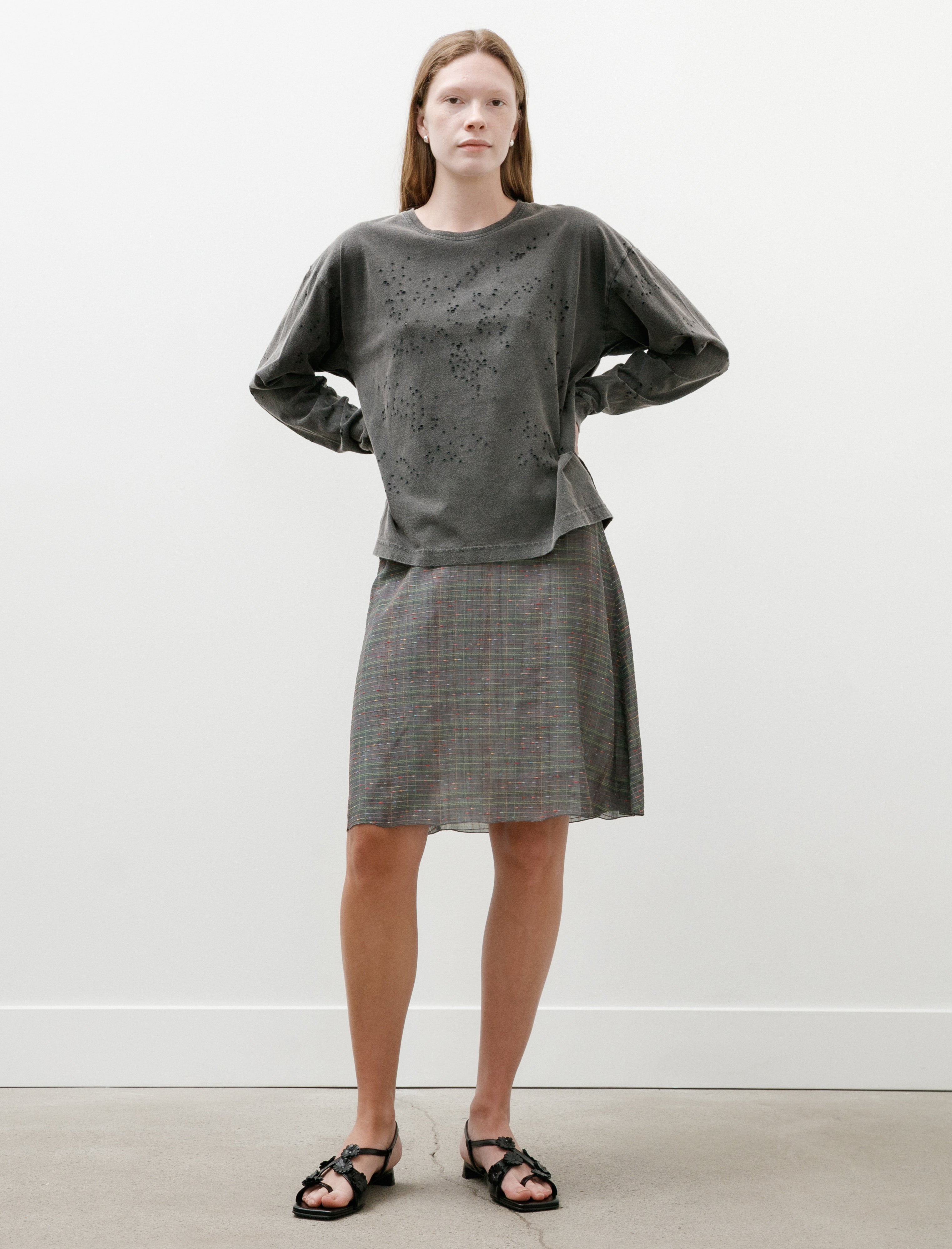 Needles Semi Flair Skirt Ring Knot Plaid