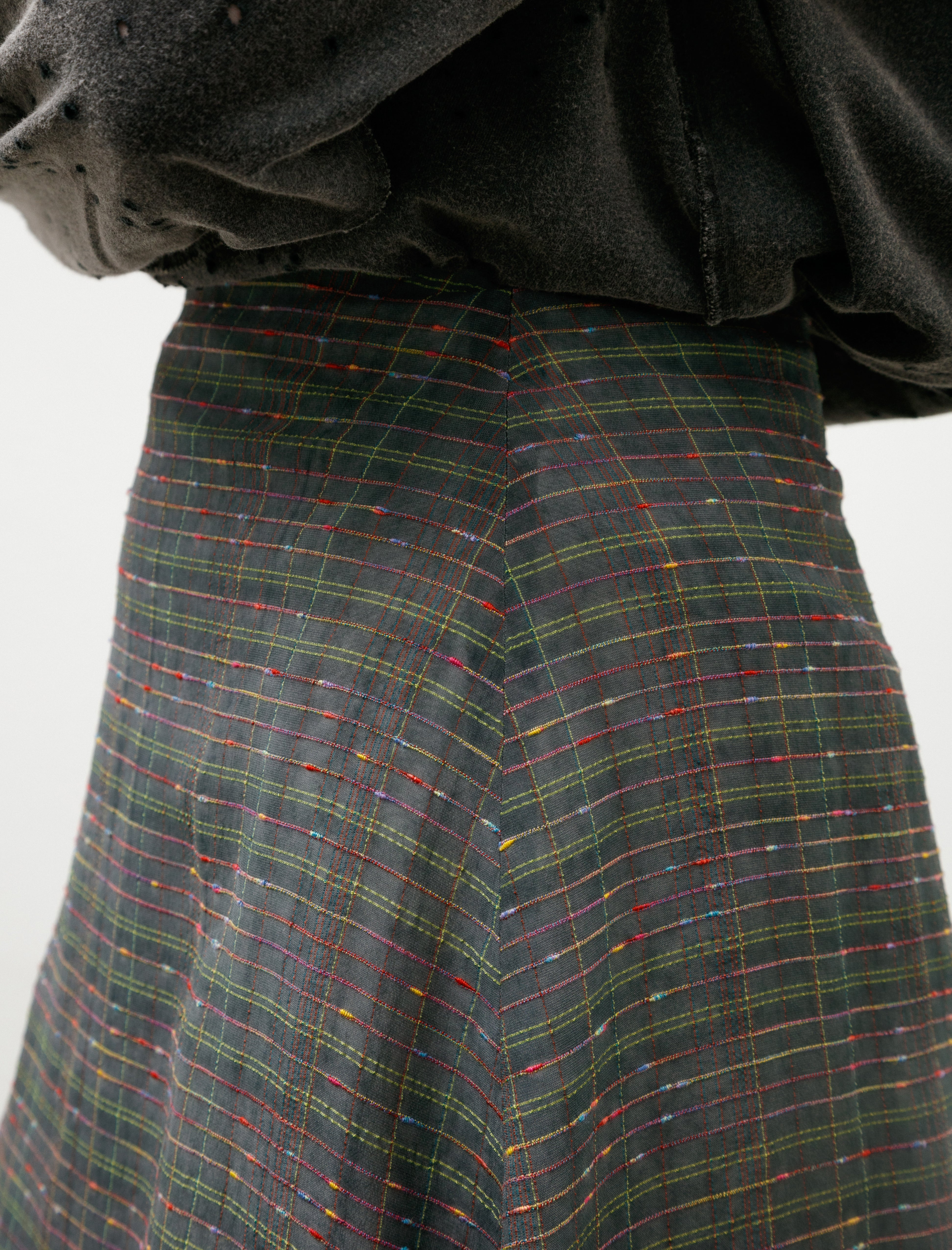 Needles Semi Flair Skirt Ring Knot Plaid