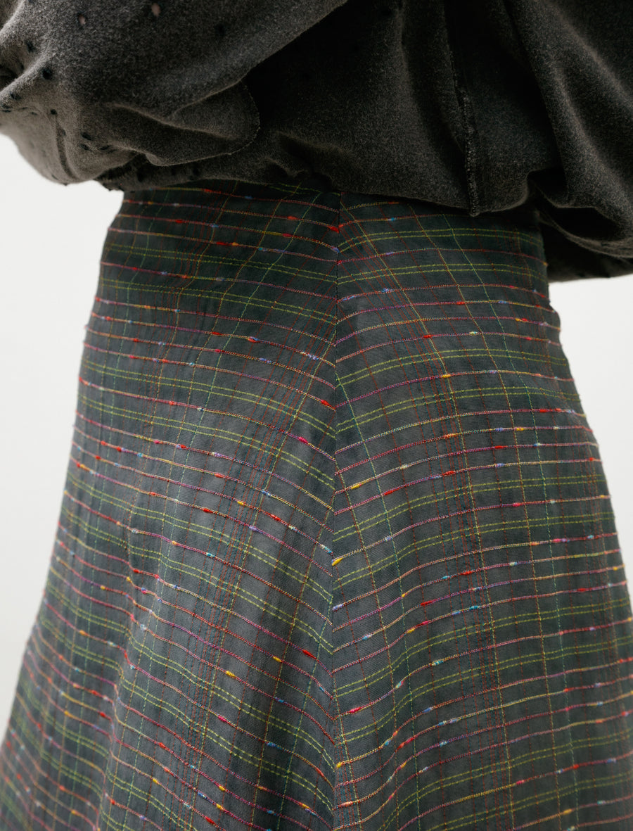 Semi Flair Skirt Ring Knot Plaid - Image 7