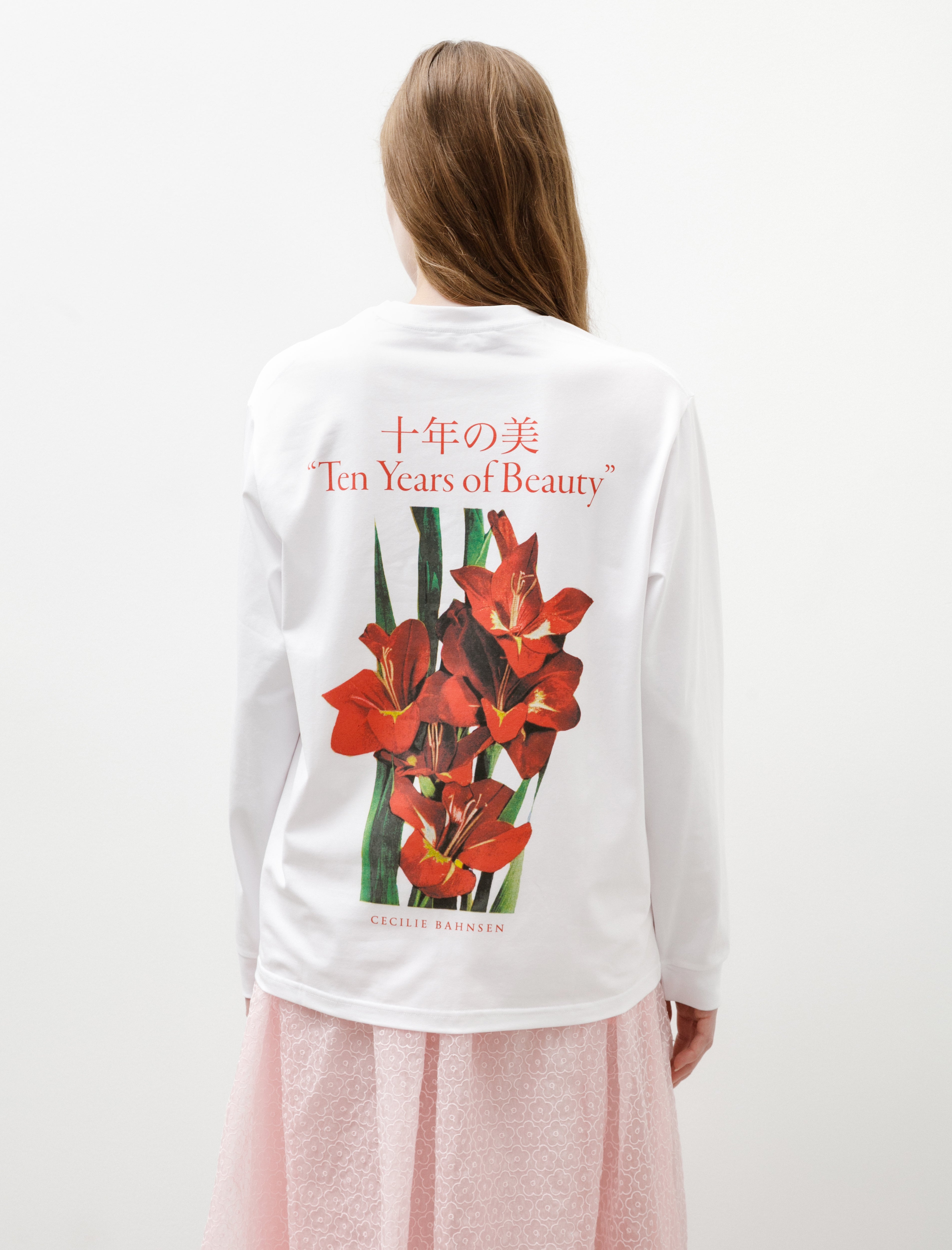 Cecilie Bahnsen Lily T-Shirt Red/White
