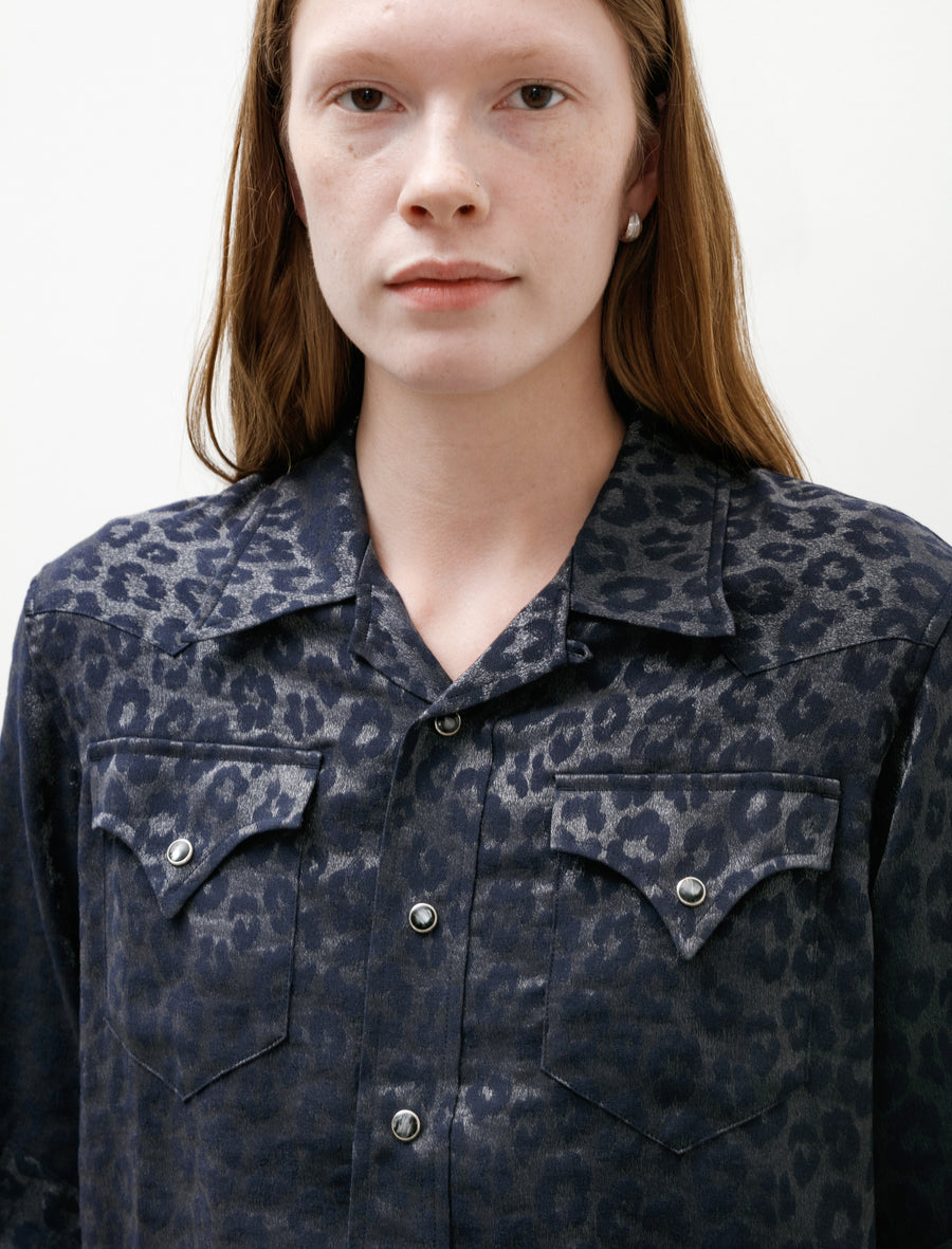 S/S Western Shirt Leopard Jacquard - Image 4