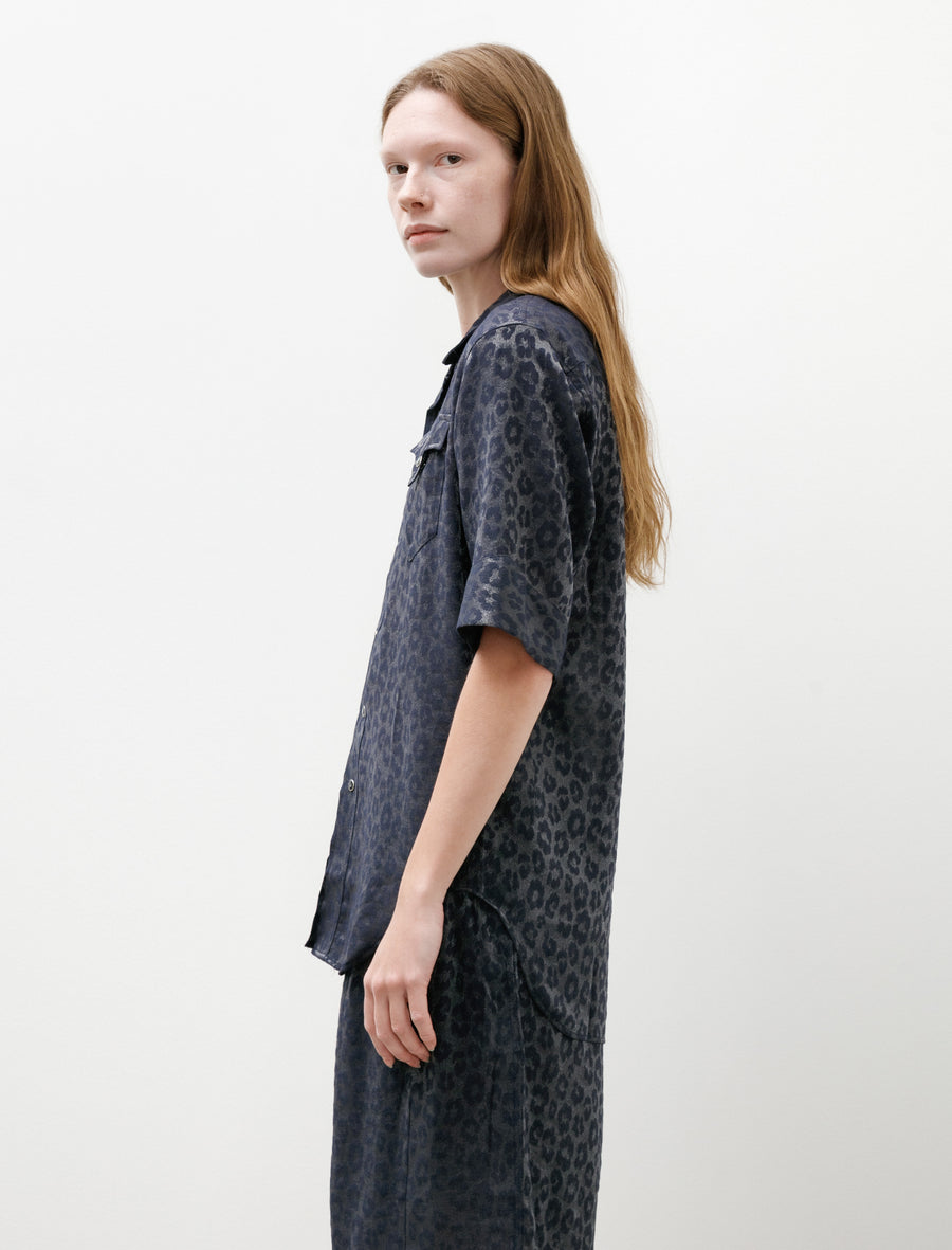 S/S Western Shirt Leopard Jacquard - Image 3