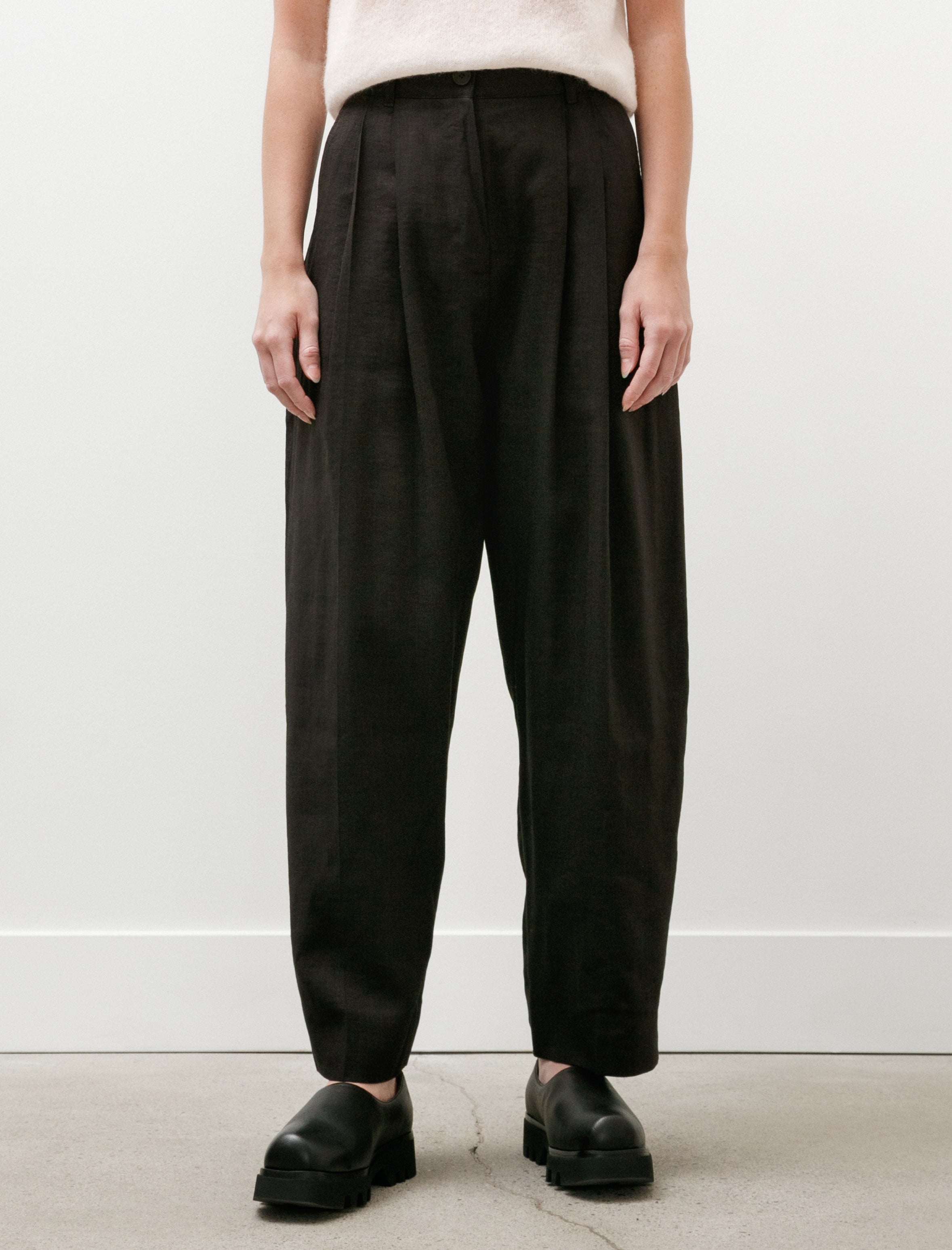 Studio Nicholson Acuna Trousers Herringbone Espresso