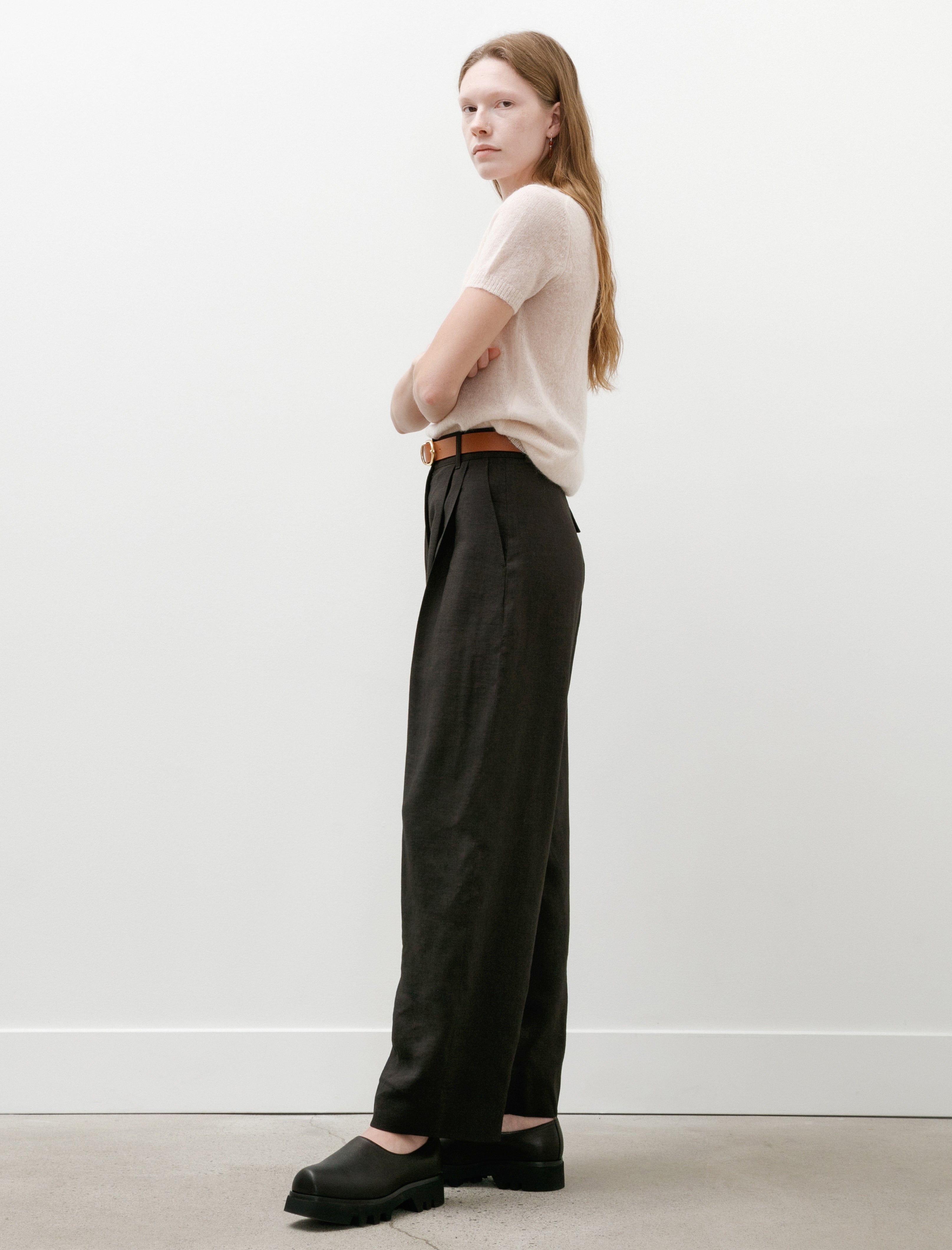 Studio Nicholson Acuna Trousers Herringbone Espresso