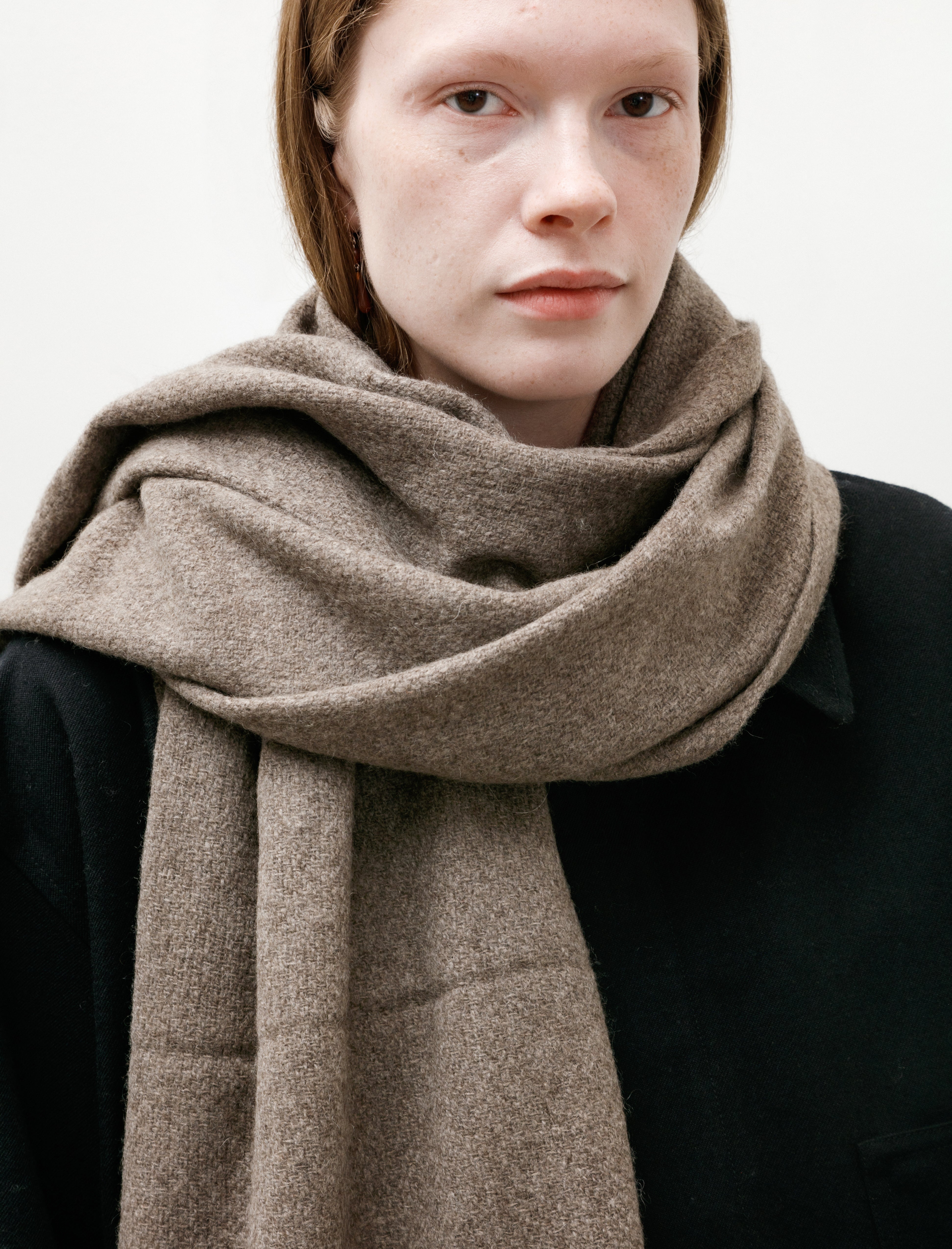 Norlha Nomad Net Scarf Natural Yak Grey