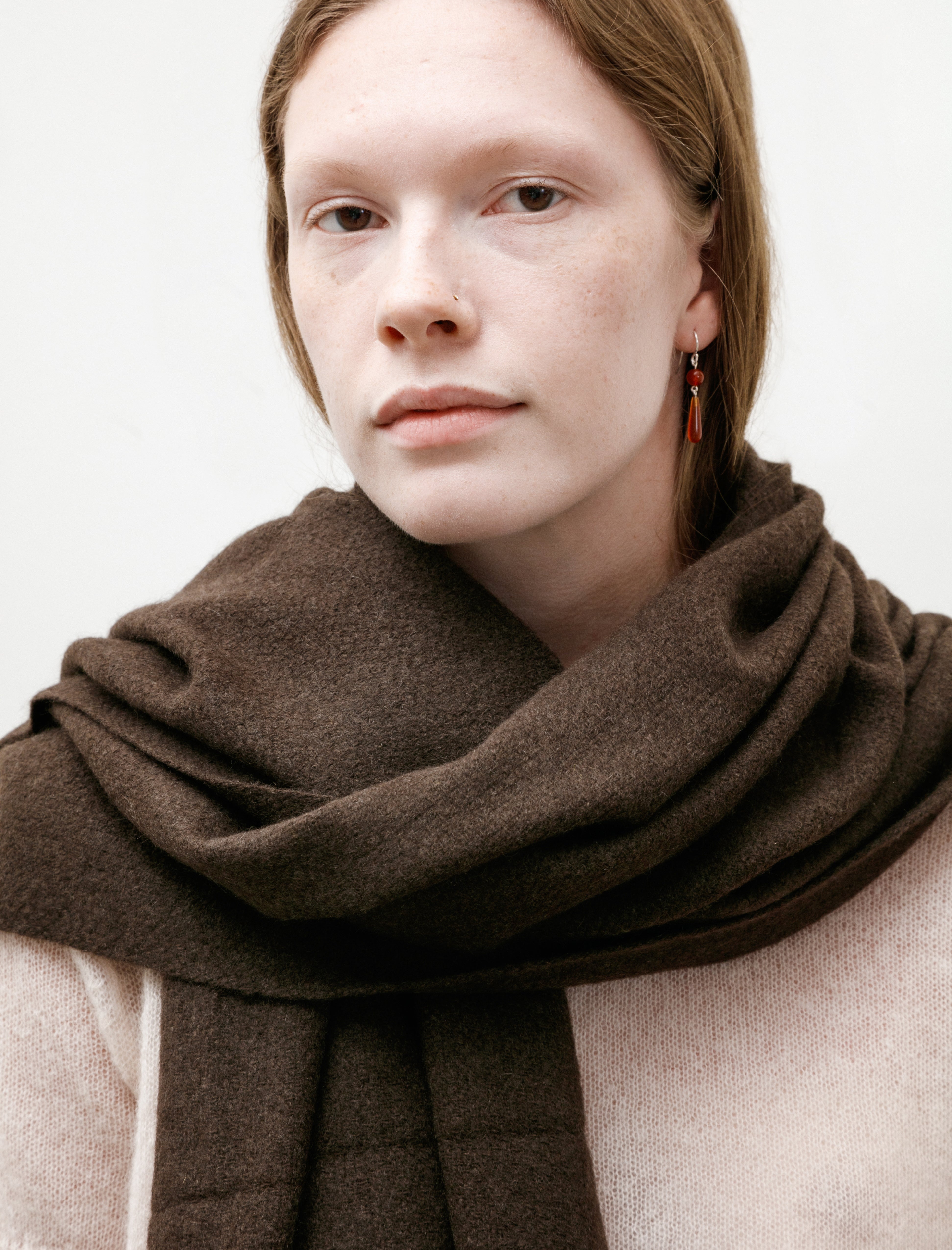 Norlha Nomad Net Scarf Natural Yak Brown