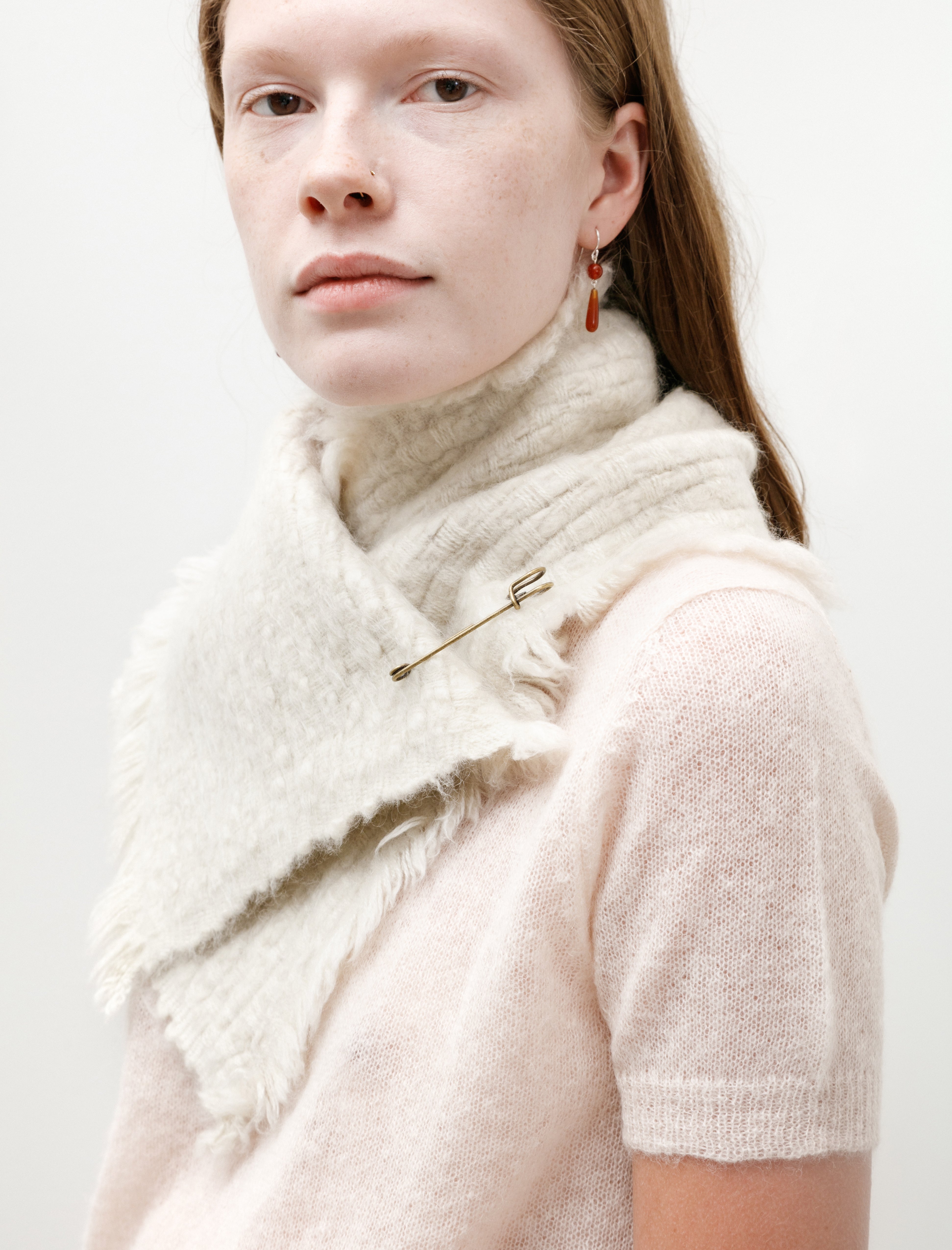Norlha Handspun Dawn Neck Warmer Natural Yak White