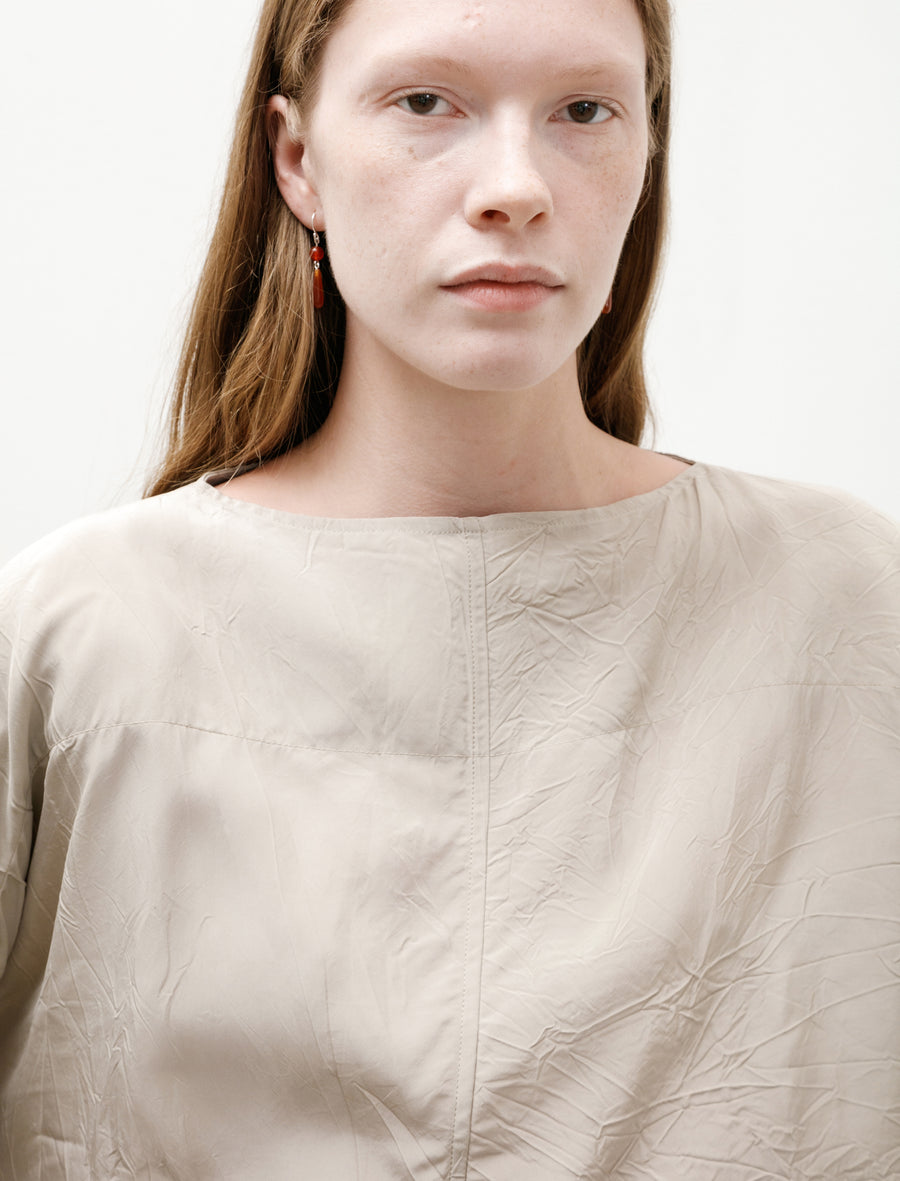 Lau Boxy Top Crushed Viscose Sable - Image 4