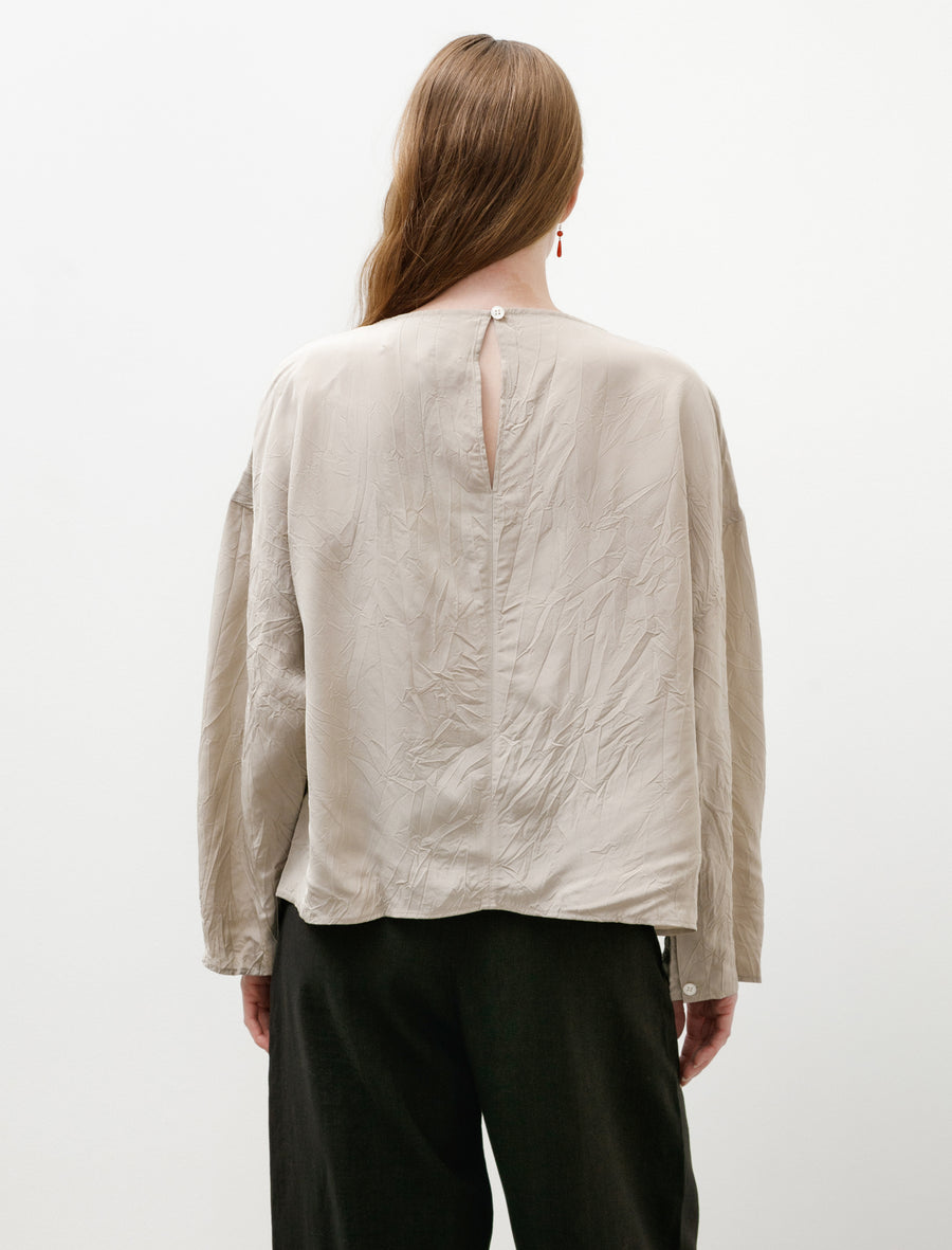 Lau Boxy Top Crushed Viscose Sable - Image 2