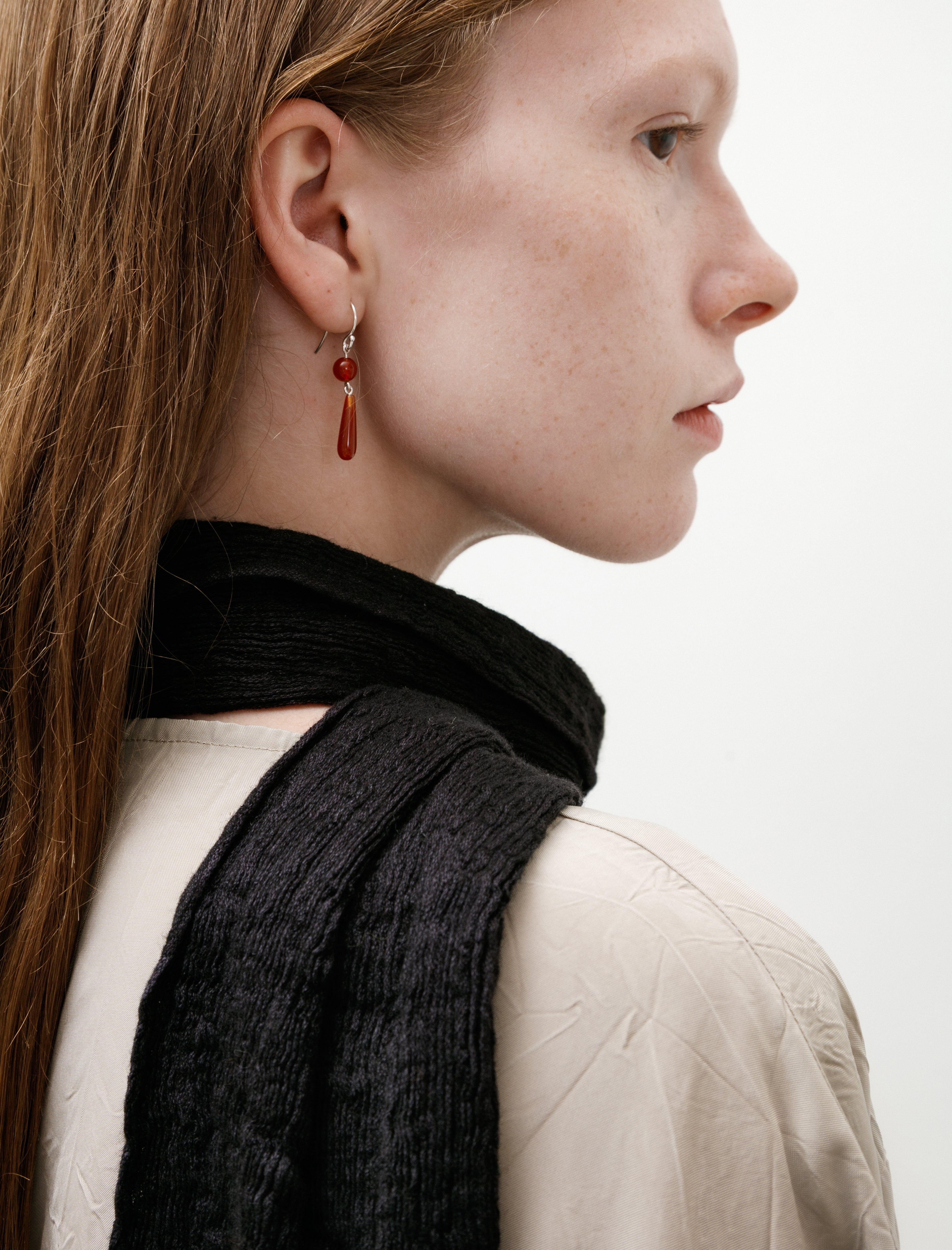 Norlha Feather Ripple Scarf Black