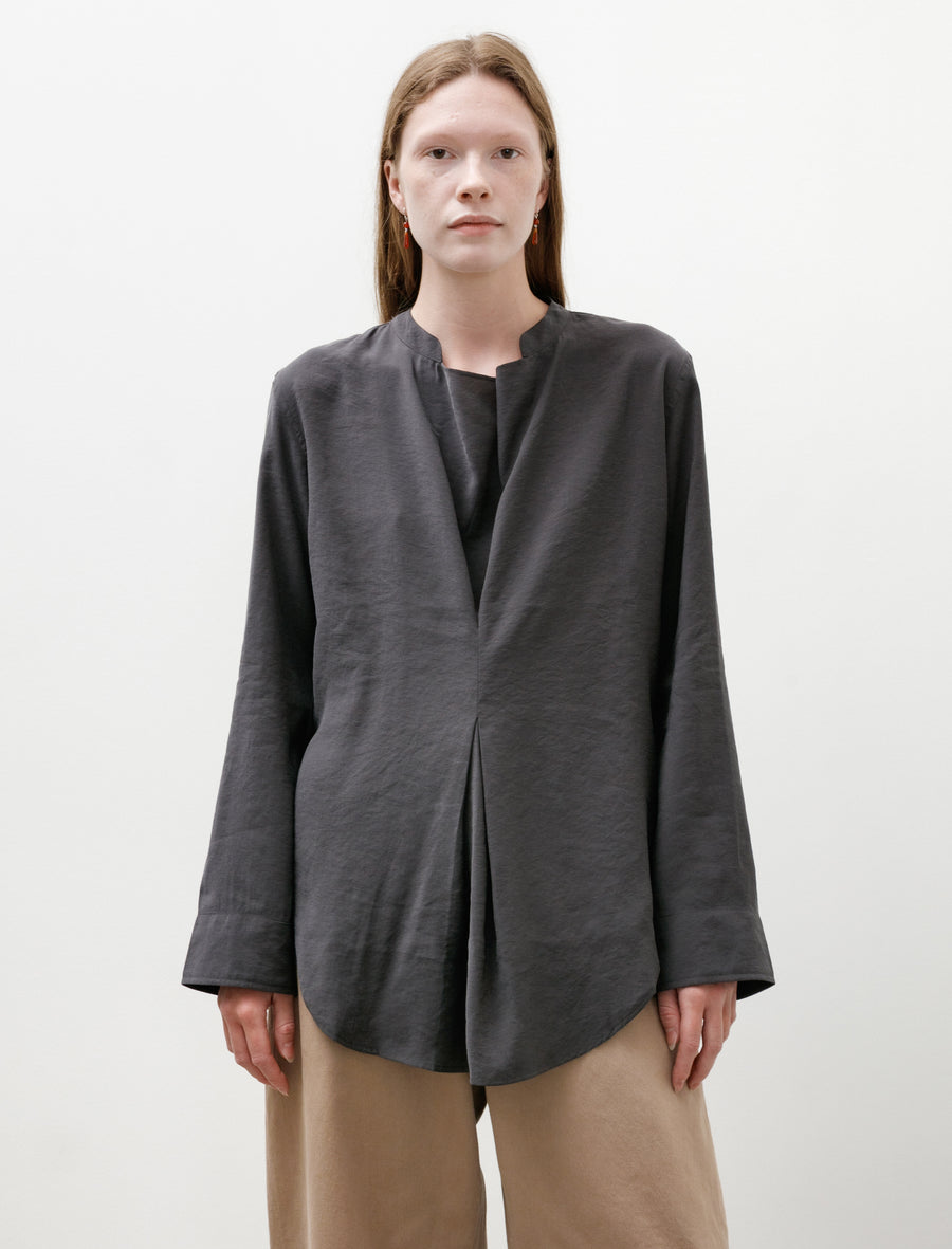 Pampa Draped Neck Top Powder Modal Coal - Image 1