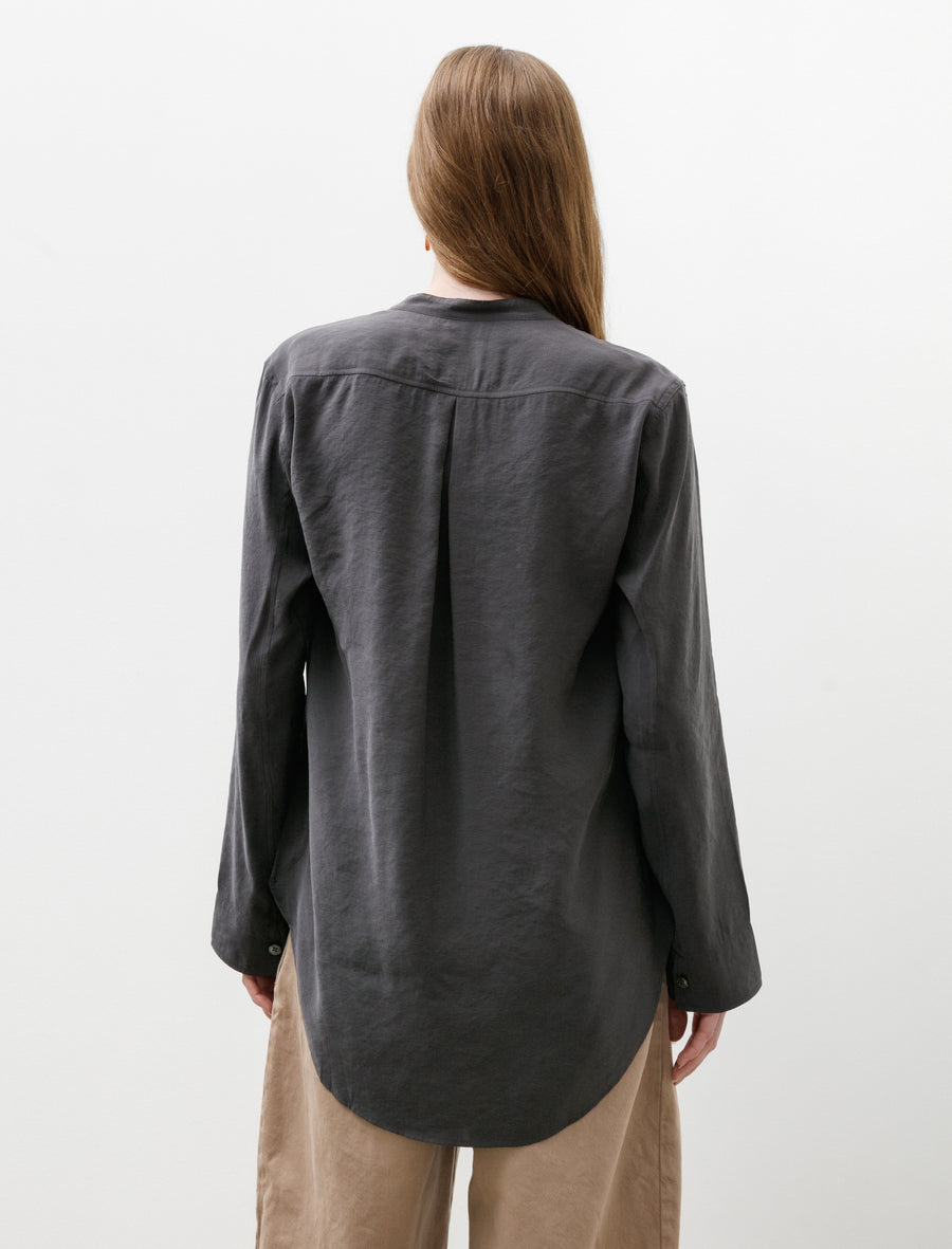 Pampa Draped Neck Top Powder Modal Coal - Image 2
