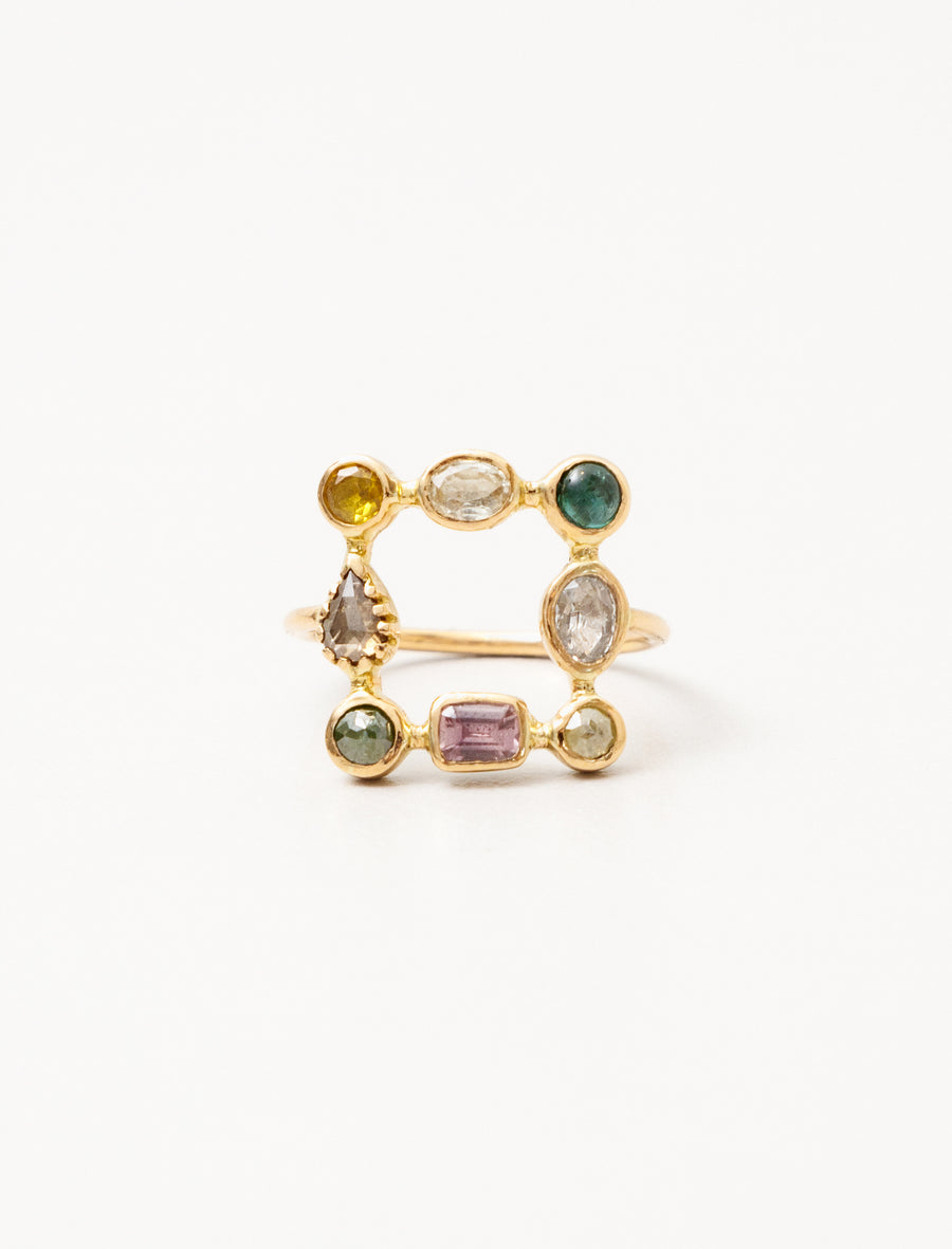 Crown Ring Sapphire/Tourmaline/Diamonds - Image 2