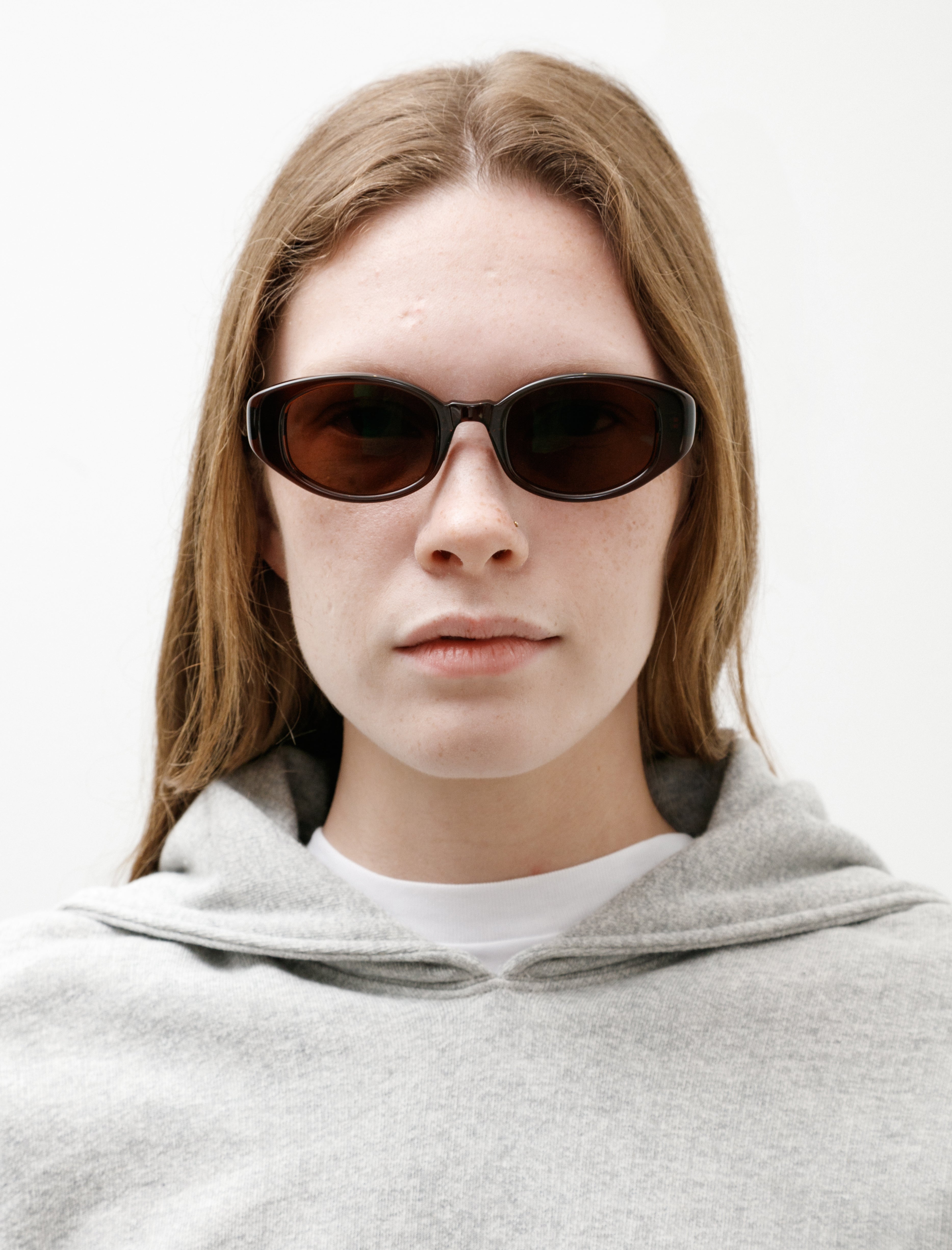Auralee Sunglasses 002R Dark Brown