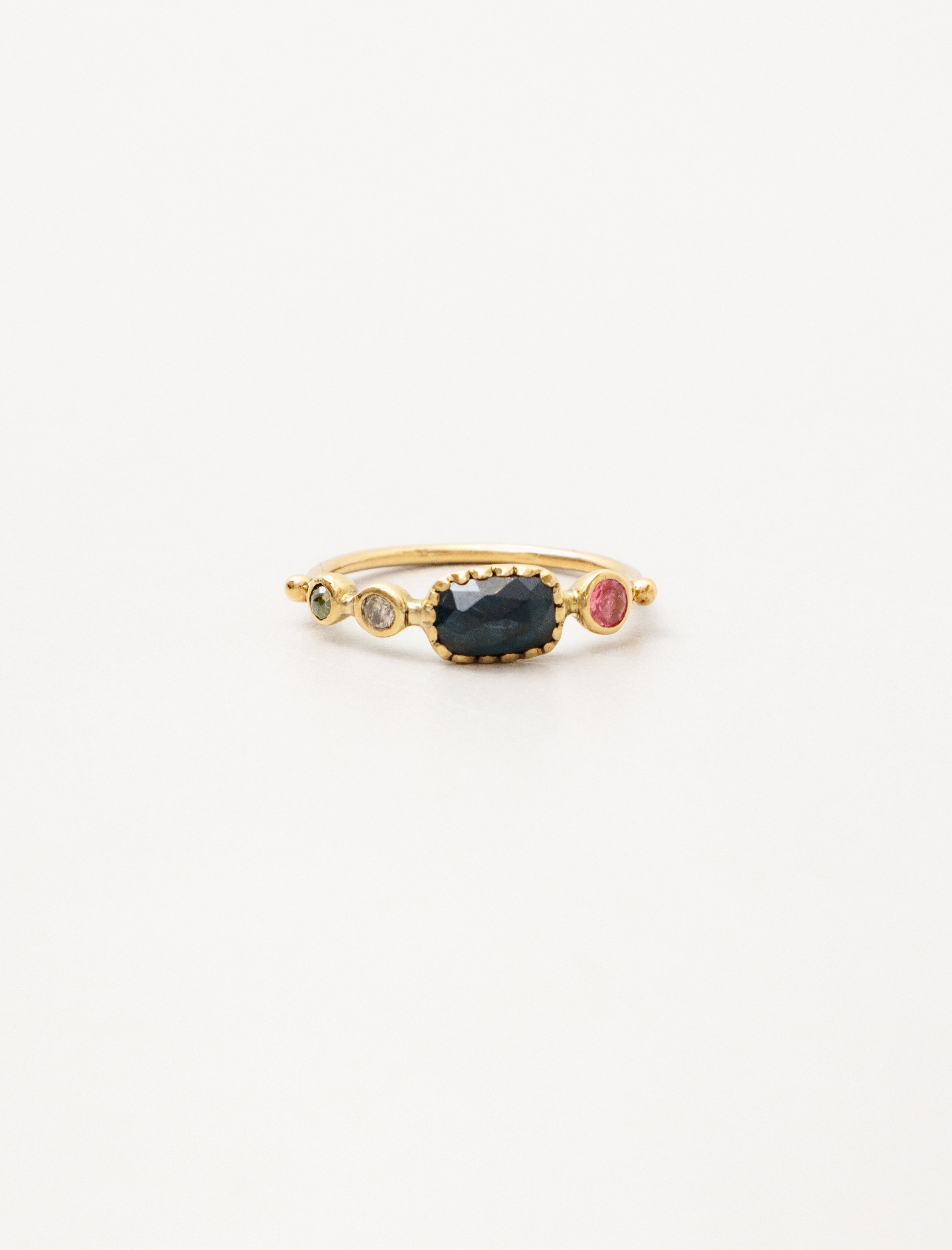 Dorette Simple Ring Spinel/Tourmaline/Diamonds