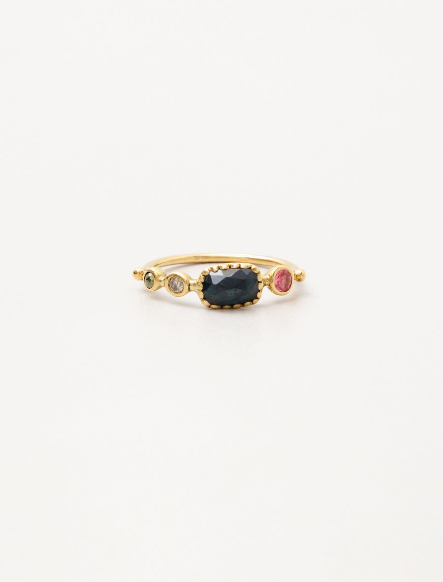 Simple Ring Spinel/Tourmaline/Diamonds - Image 2