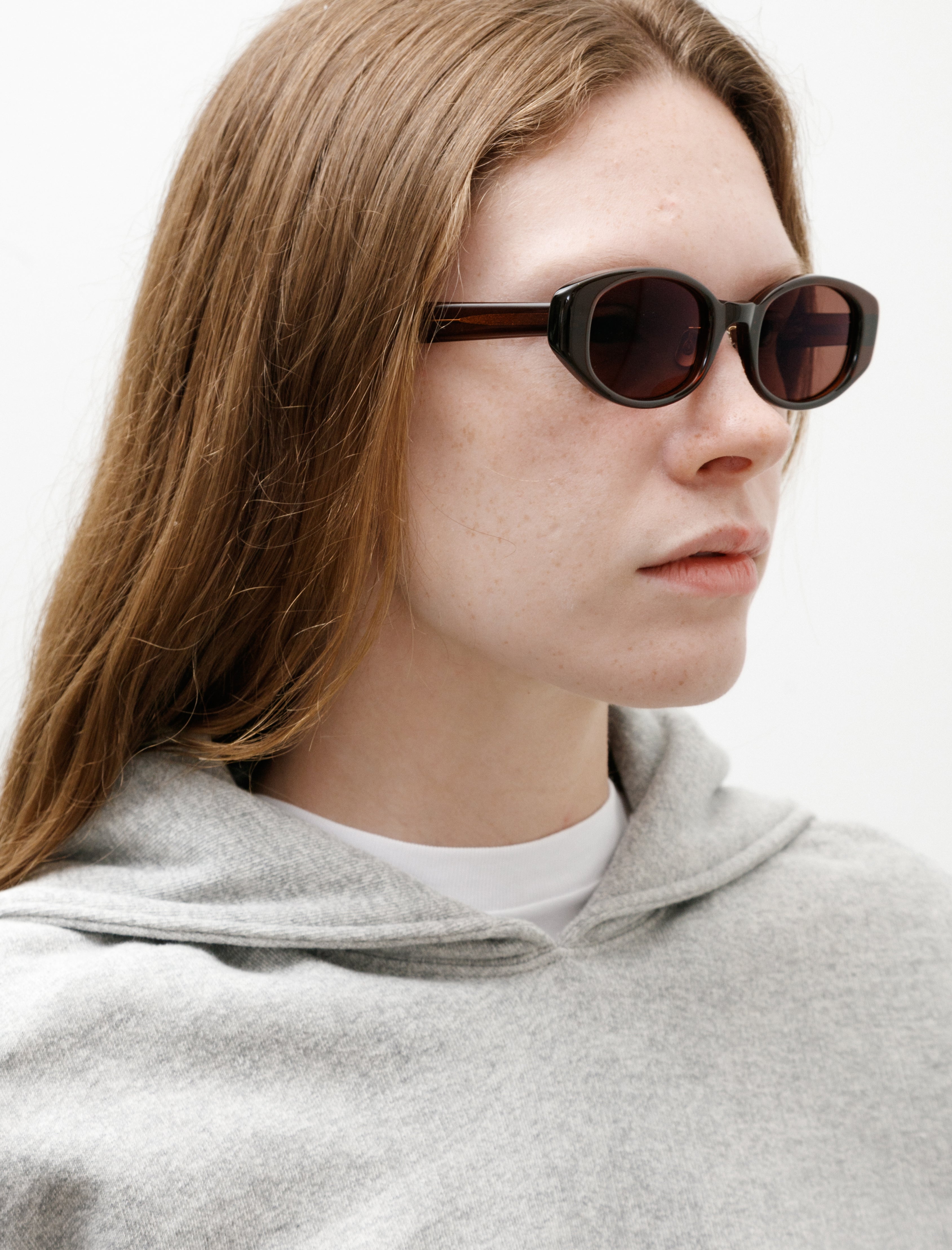 Auralee Sunglasses 002R Dark Brown