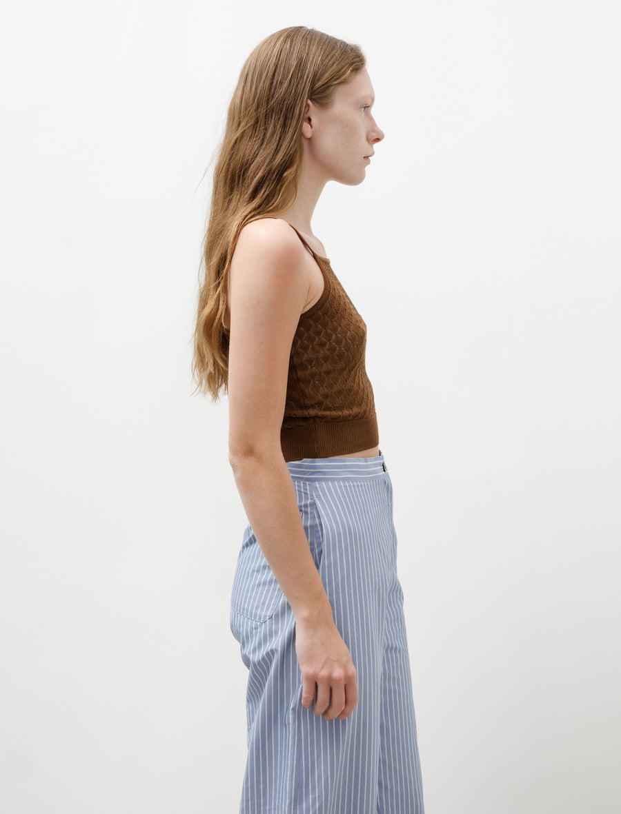 Open Work Knit Camisole Brown - Image 4