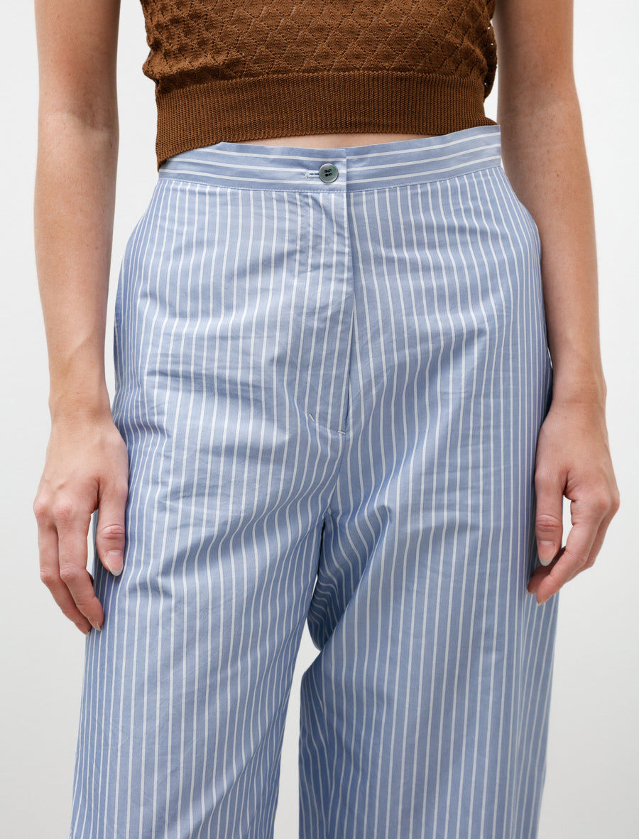 Silk Cotton Easy Curve Pants Sax - Image 7