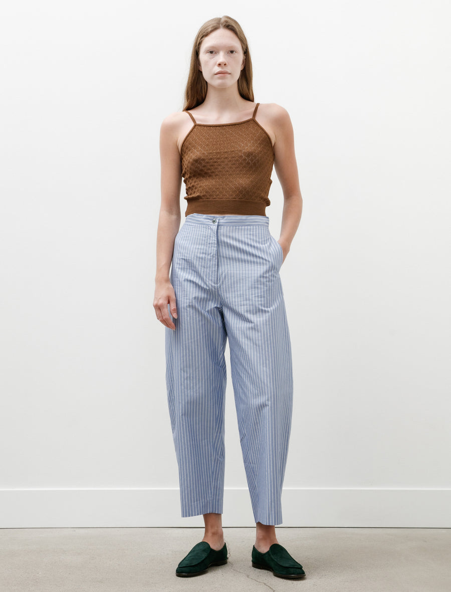 Silk Cotton Easy Curve Pants Sax - Image 1