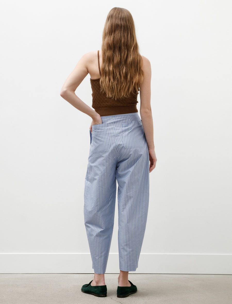 Silk Cotton Easy Curve Pants Sax - Image 2