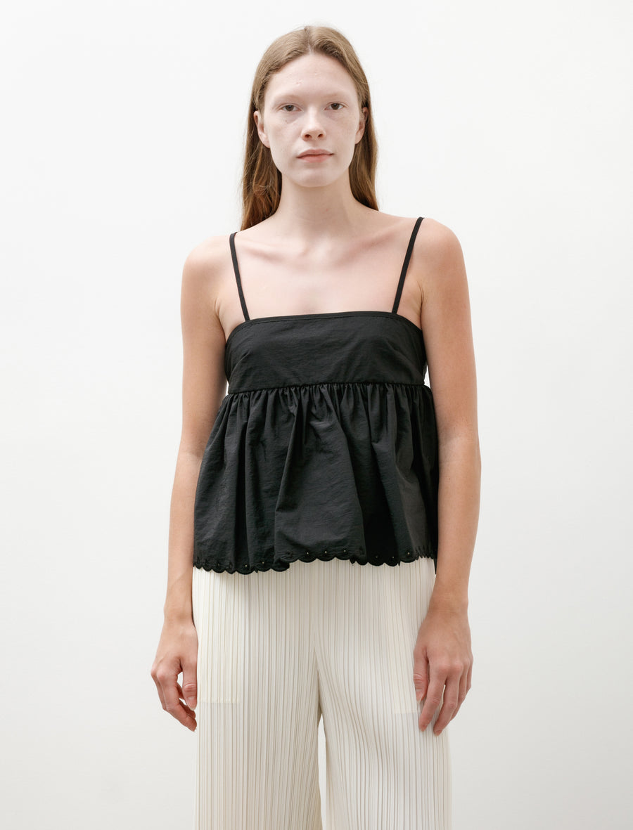 Selena Top Embroidered Taffeta Black - Image 1
