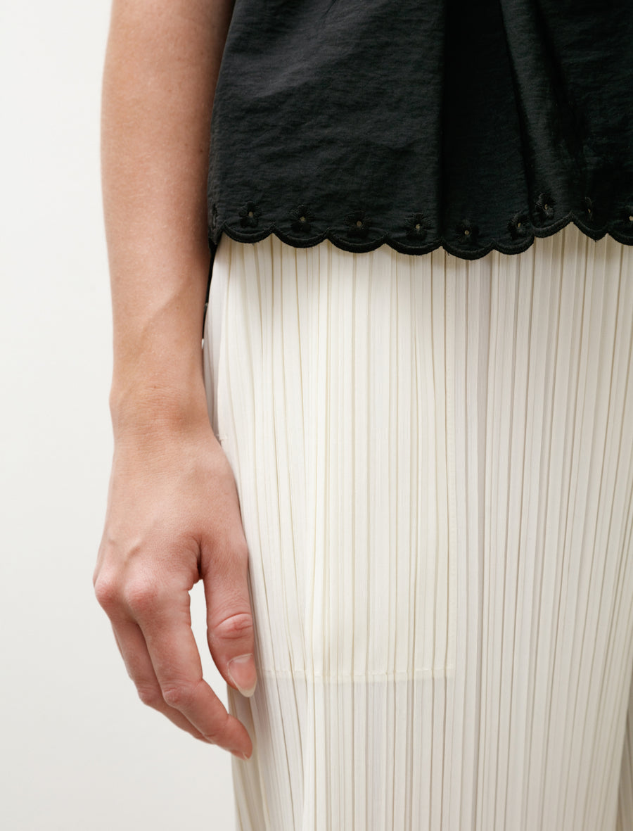 Selena Top Embroidered Taffeta Black - Image 5