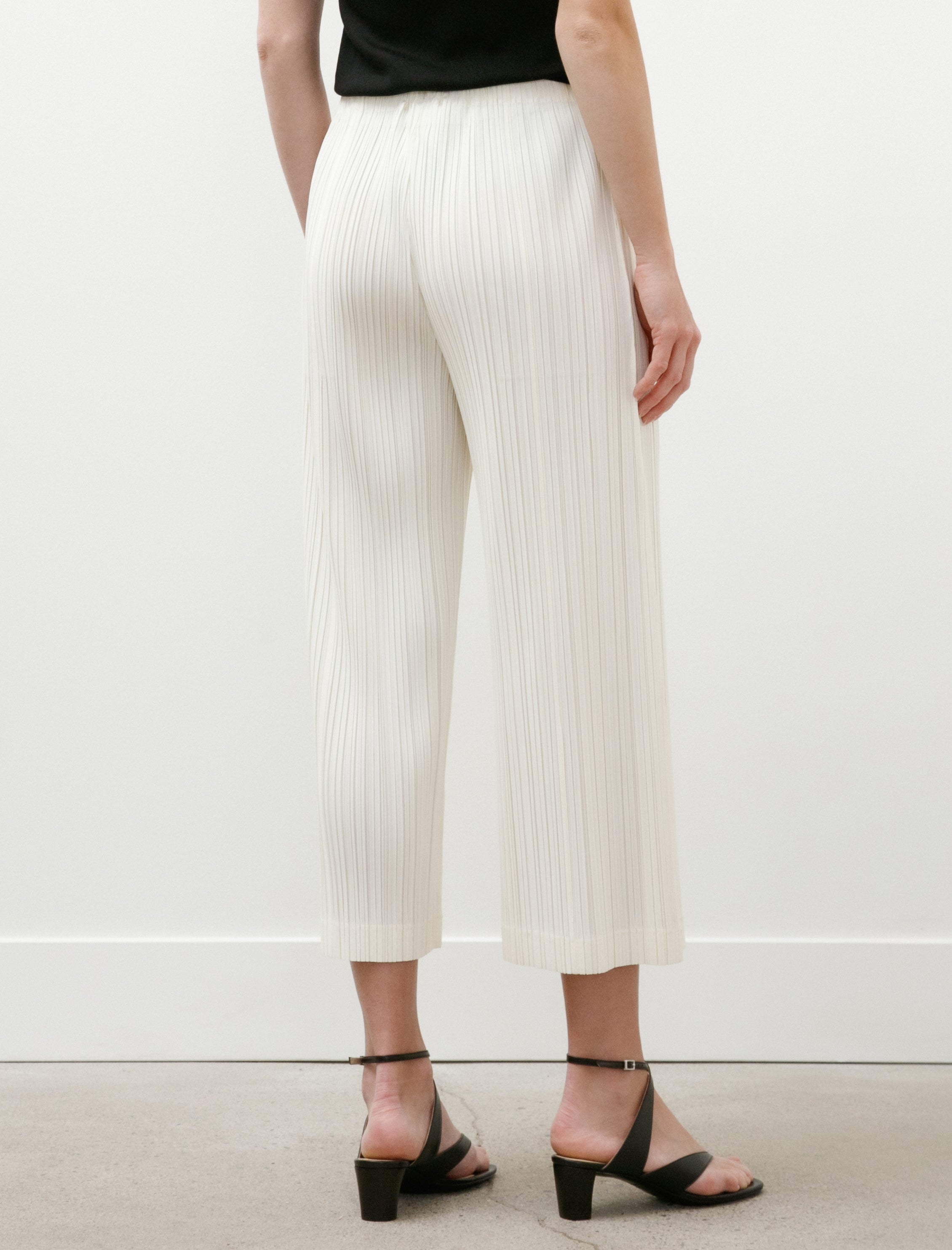 Pleats Please by Issey Miyake Opaque Bottoms Off White