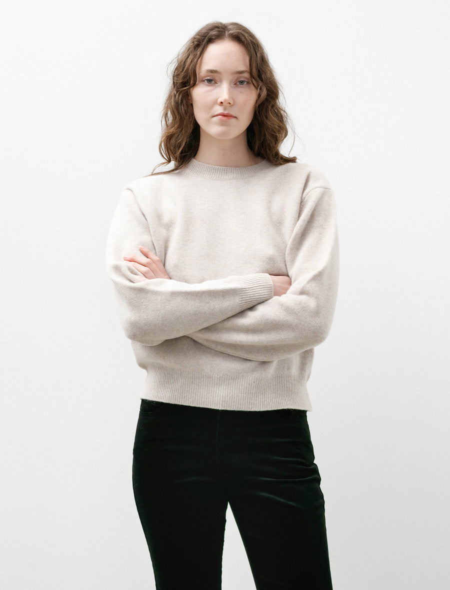 Lambswool Crewneck Knit Ecru - Image 1