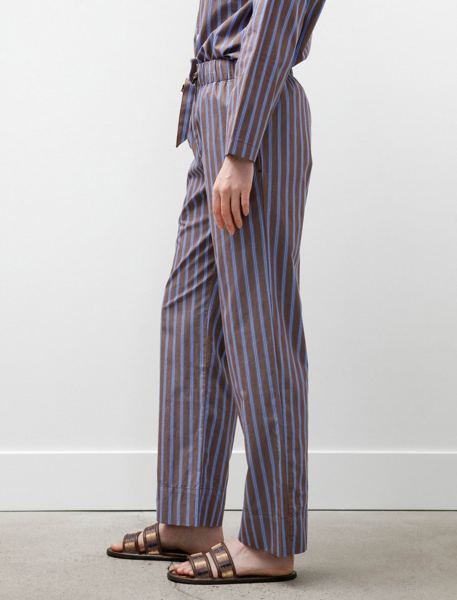 Poplin Pyjama Pants Chestnut Stripe - Image 4