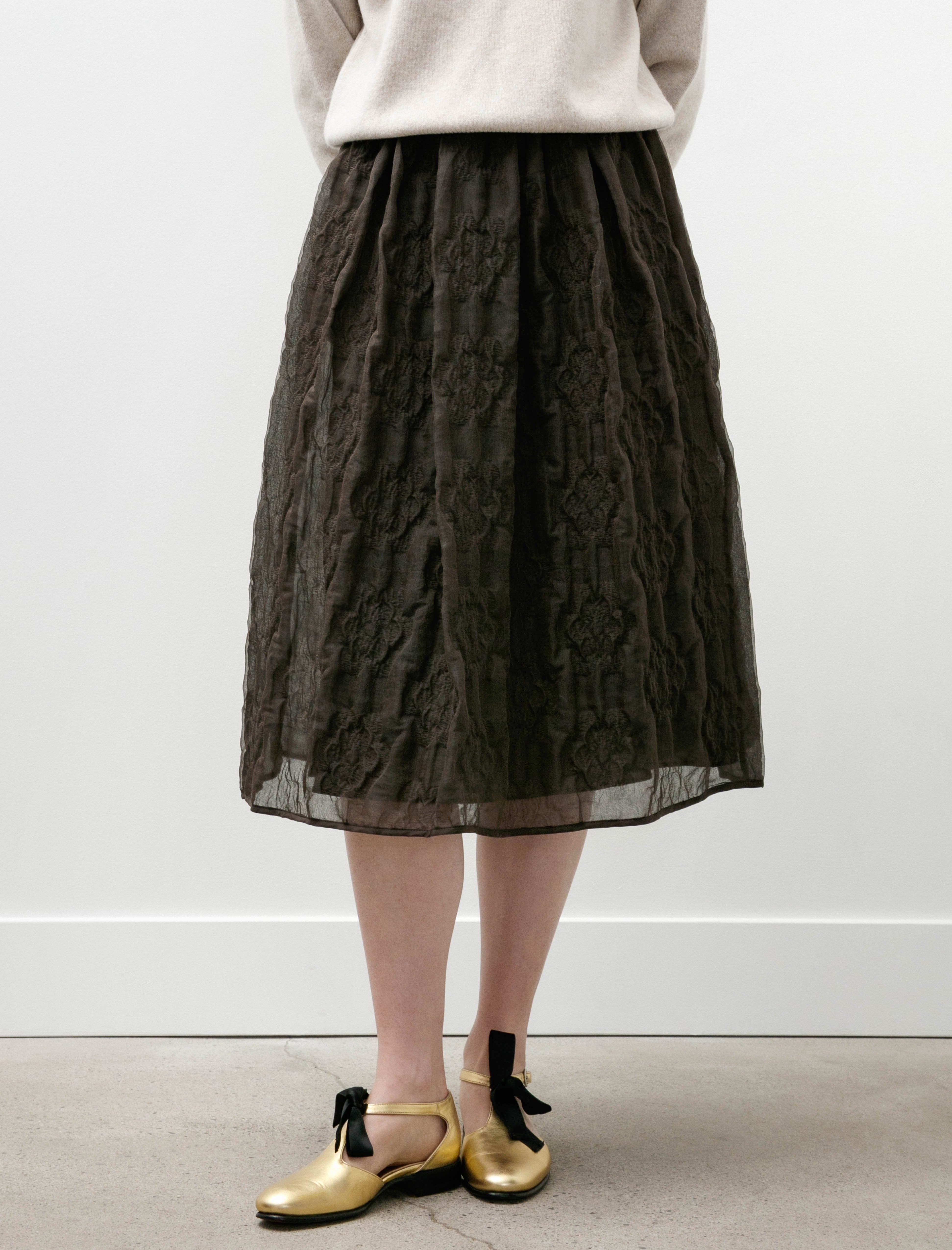 Cecilie Bahnsen Bala Skirt Soil Brown