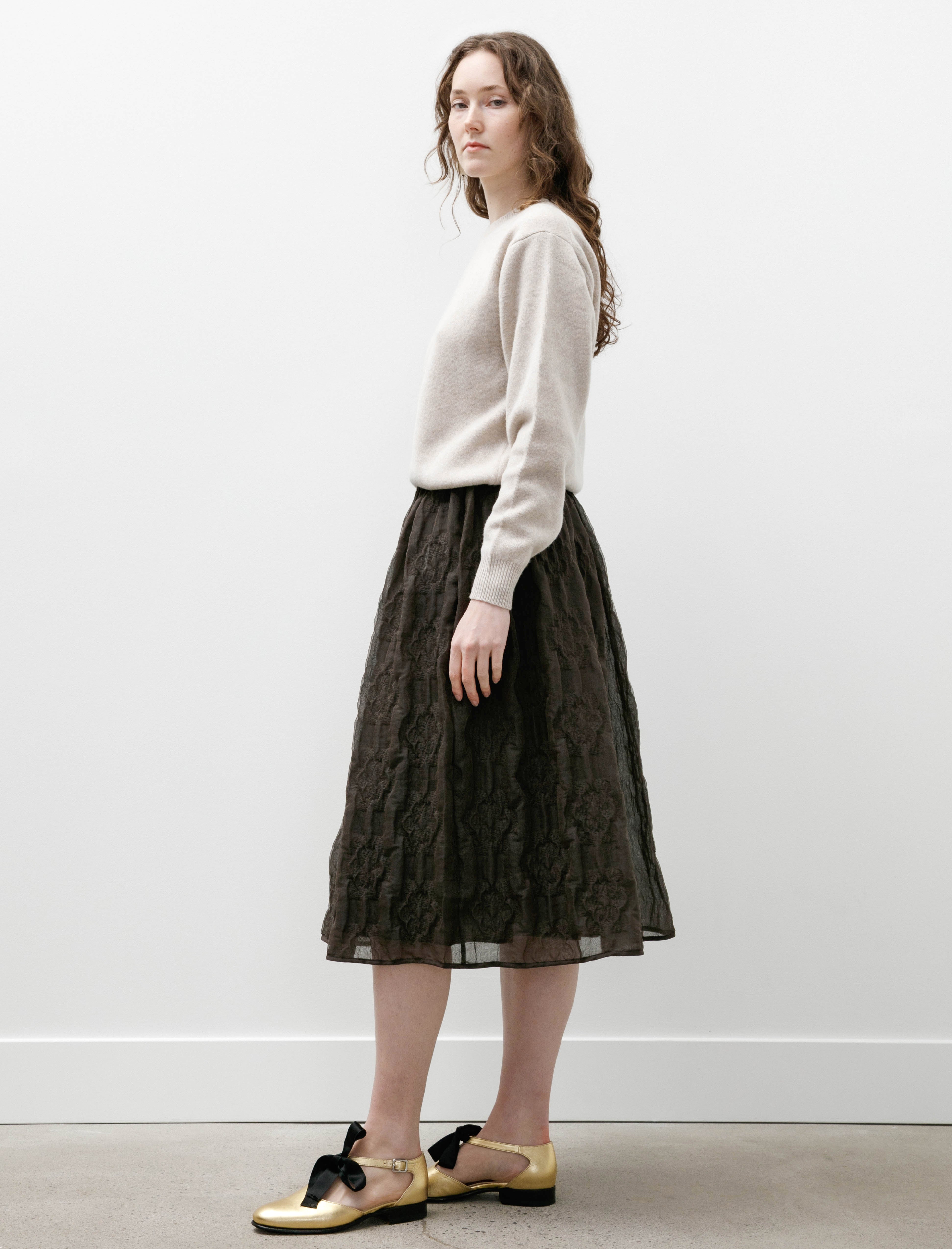 Cecilie Bahnsen Bala Skirt Soil Brown