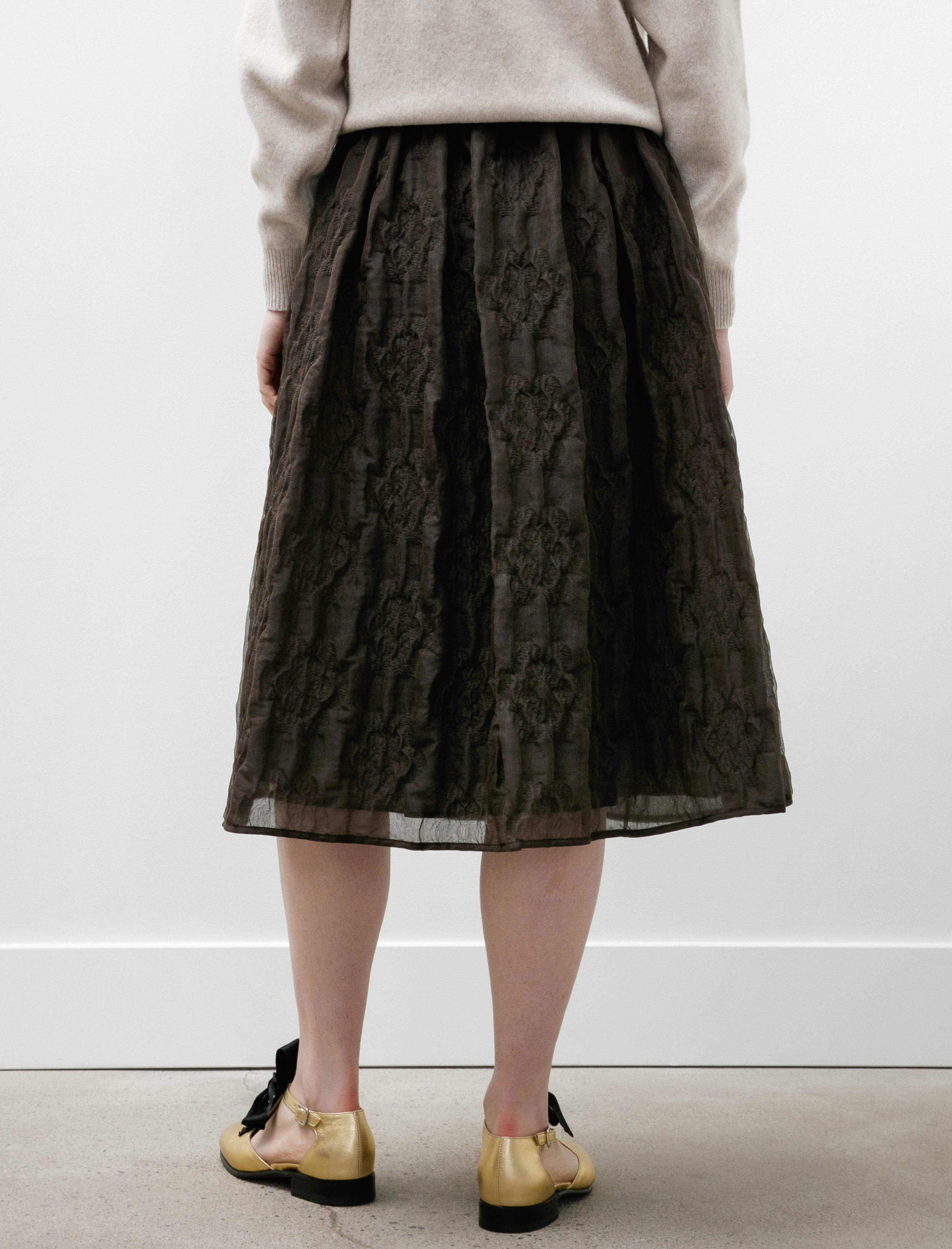 Cecilie Bahnsen Bala Skirt Soil Brown