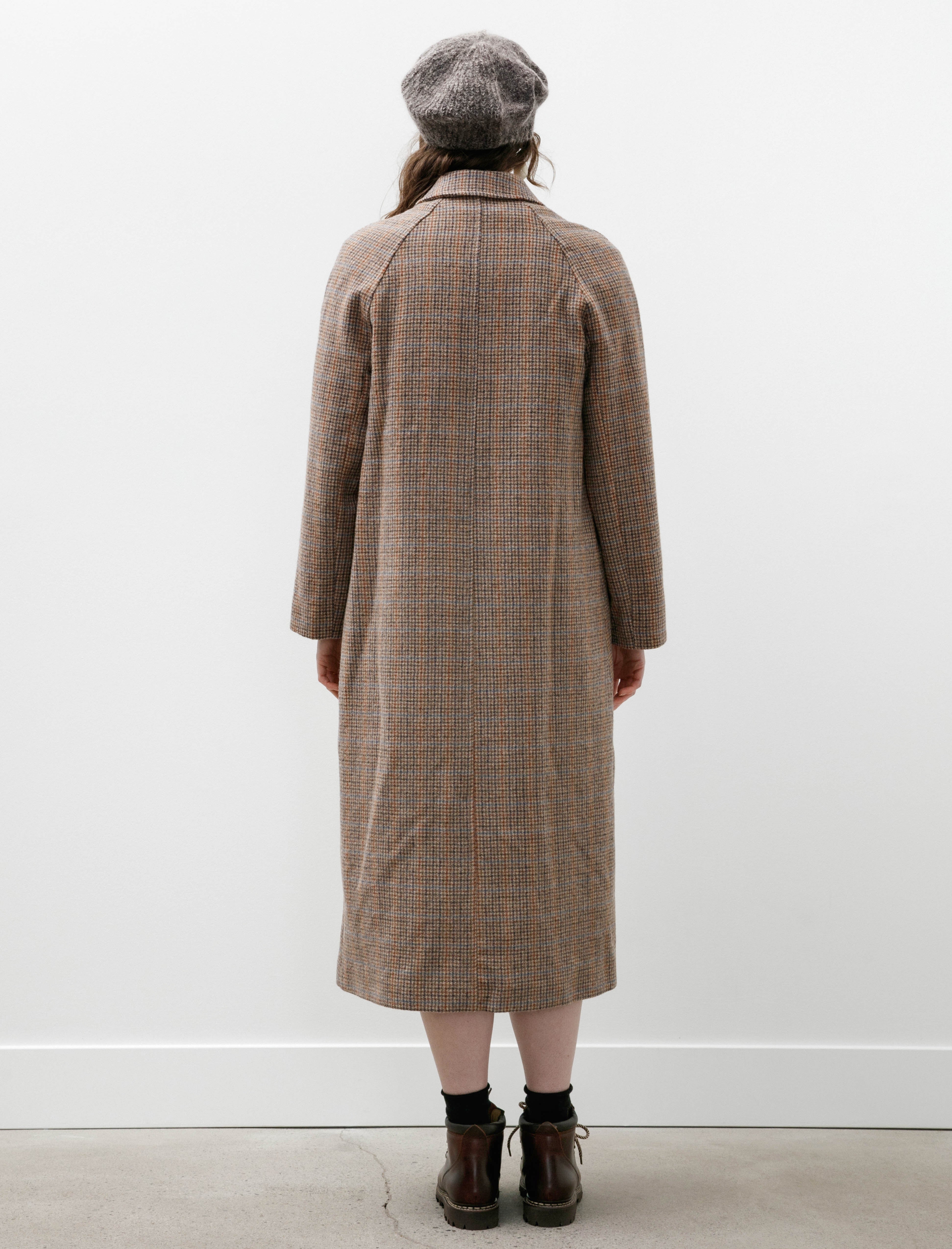 Hache Raglan Coat Multicolour Plaid