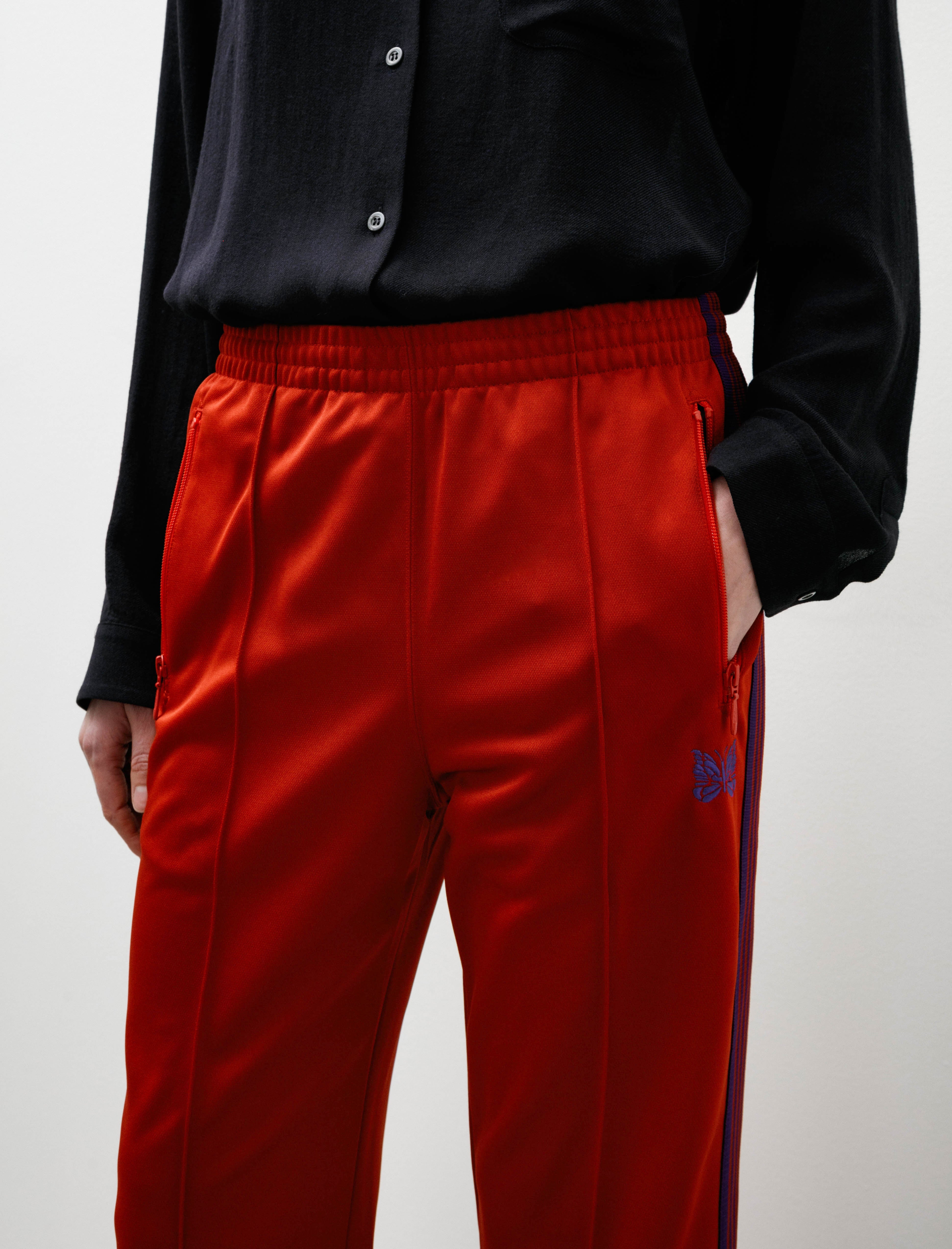 Needles Track Pant Poly Smooth Red