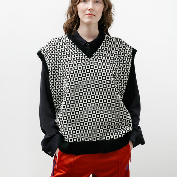 Needles Shetland Knit Vest Plaid Black – Neighbour