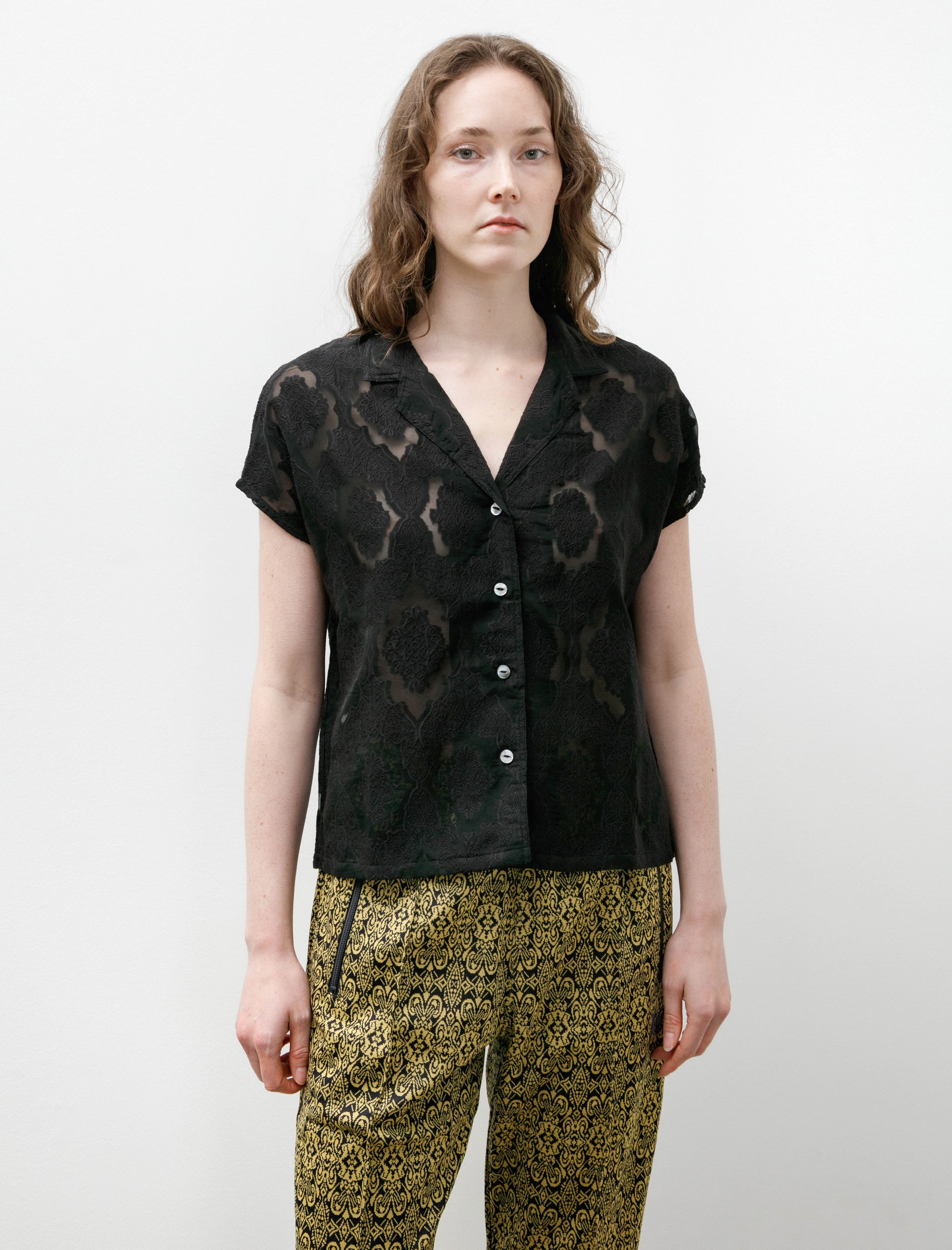 Needles French Sleeve Blouse Victorian Sheer Purple