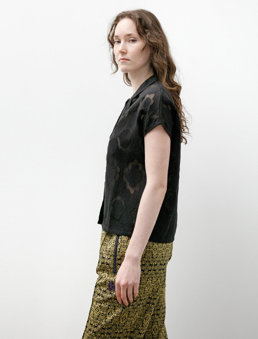 French Sleeve Blouse Victorian Sheer Purple - Image 3